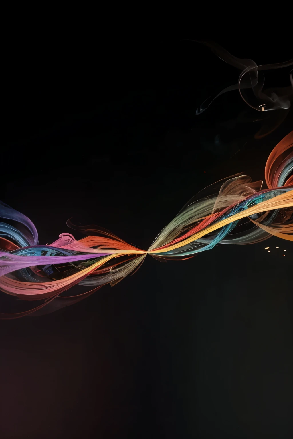 a picture of multicolour background design, with some smoke and another