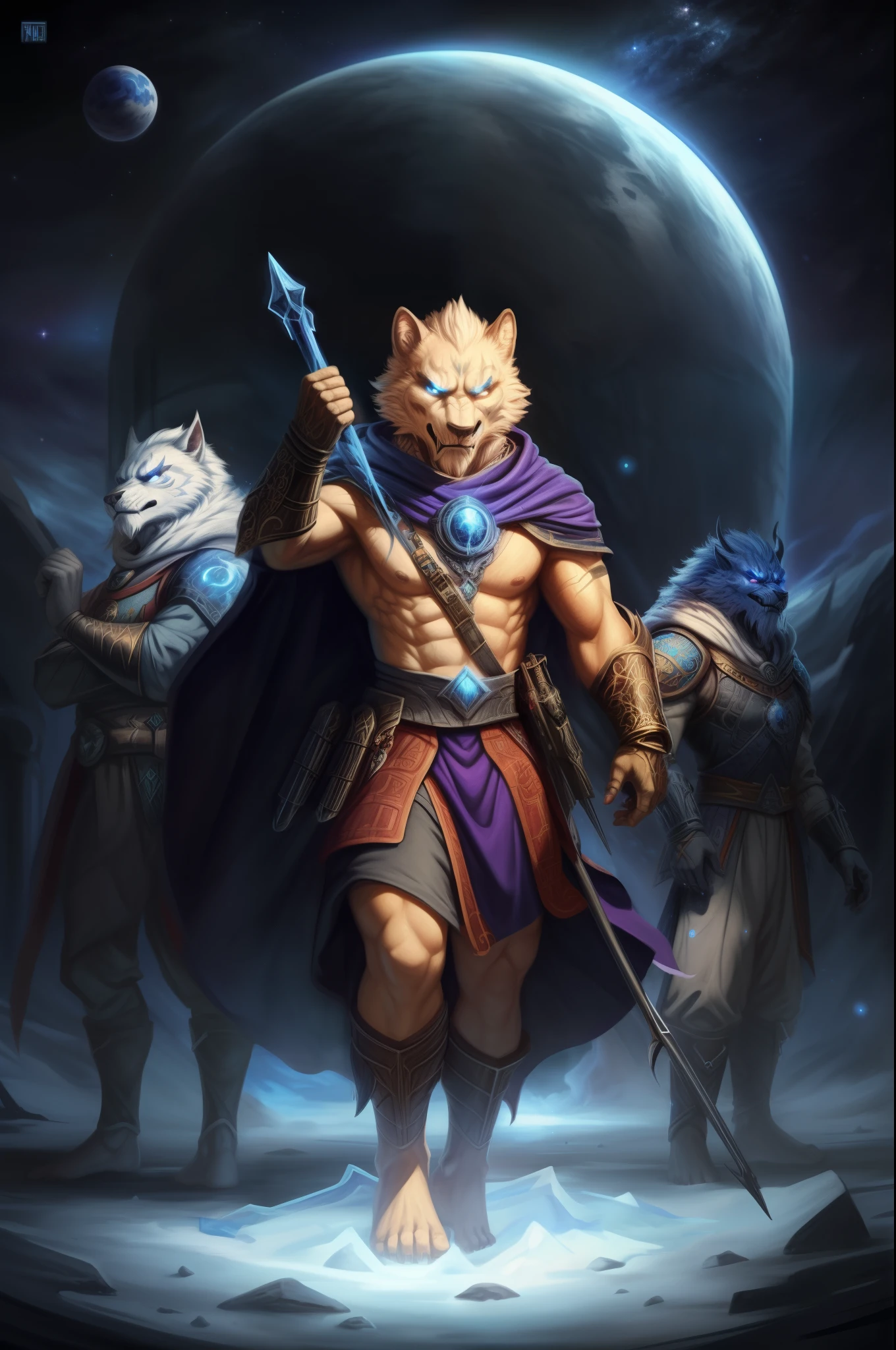 (((Barefoot furry character, full body, cinematic setting, male))) 

Sanctus Dominus
Infernus ad astra
Across the galaxy a new force of evil is rising
Wizards of chaos fighting the throne of brave king of Dundee
Entwined by mystic spells, they know where the sorcerer hidden
Imprisoned in ice on the planet of Knights
The powerful heroes of Crail
Aeons of warfare returning
No longer peace will survive
The intergalactic great Empire of Fife will die
For the king we will ride
Through the dark galactic skies
To defeat the foes
When the chaos wizards rise
Now the universe will burn
Evil sorcerer returns
Tragic fate rages tonight
Chaos wizards rise!
Sanctus Dominus
Infernus ad astra

BREAK, detailed background (modern lab), 8K, (masterpiece:1.5), intricate details, highly detailed, extreme detail, octane render, fine art, best quality, highres, (detailed face:1.5), ((full_body)), UHD, (((perfect hands)))