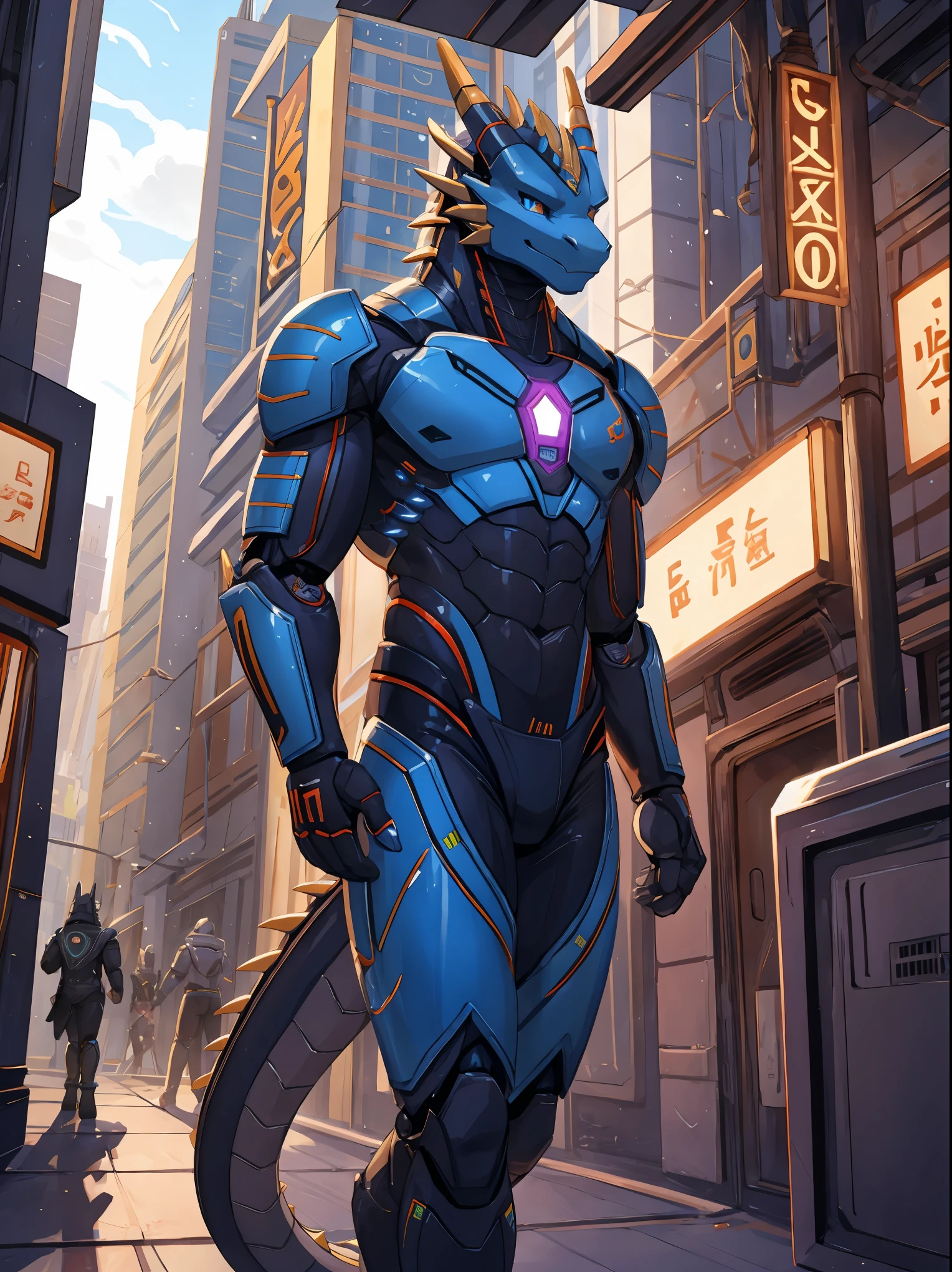 male, slim, twink, synth, robot, cybrog, android, dragon, Silver Dragon, Robo Dragon, Cyber Cities, futuristic city