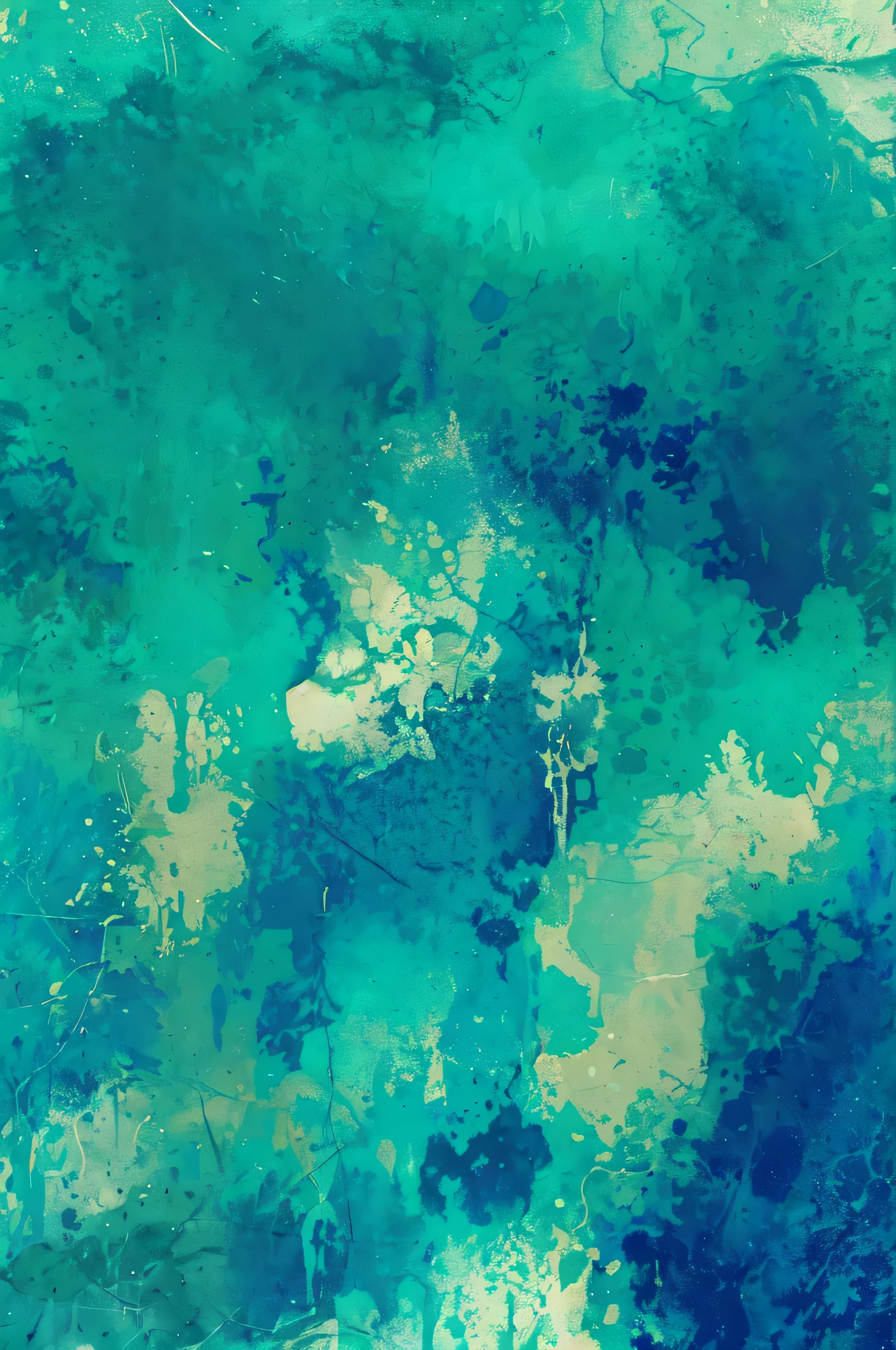 a close up of a blue and green painting with a white border, watercolor texture, abstract texture, flat water color texture, watercolor background, textured turquoise background, background artwork, cyan photographic backdrop, abstract paint color splotches, cool blue and green colors, painted texture, abstract high quality, spray paint texture, cyan and green, green and blue colors