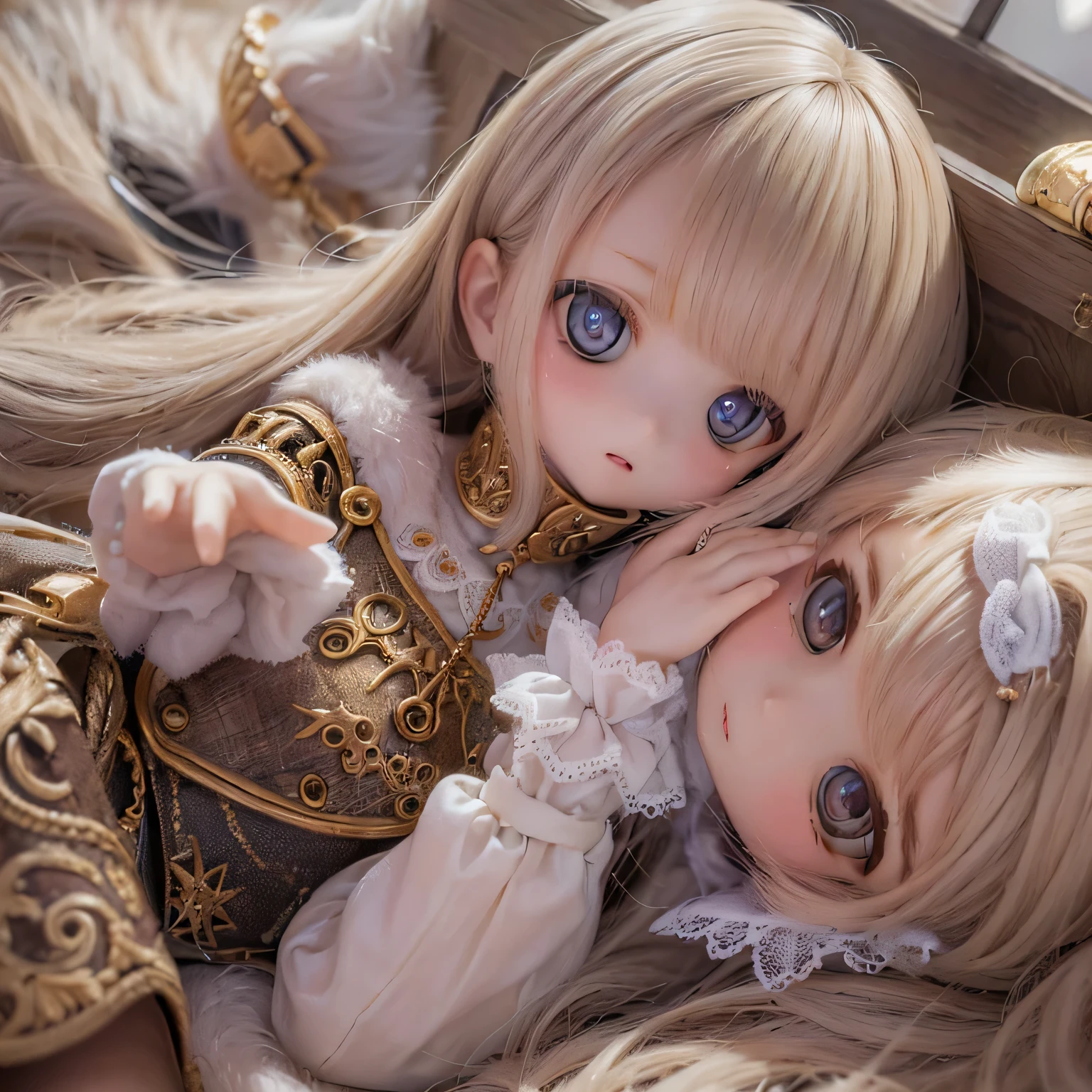 (best quality,4k,8k,highres,masterpiece:1.2),ultra-detailed,(realistic,photorealistic,photo-realistic:1.37),HDR,UHD,studio lighting,ultra-fine painting,sharp focus,physically-based rendering,extreme detail description,professional,vivid colors,bokeh,portraits
A girl lies in bed with a clear view of a sunlit room. She is lying on her back, her body relaxed and comfortable. The room is bright and airy, with sunlight streaming through the window, casting a warm and gentle glow on the girl's skin.
The girl is an ermine girl, with delicate and beautiful features. Her face is framed by long, flowing hair that cascades down her shoulders. Her eyes are large, expressive, and full of life, with beautiful detailed eyes and long eyelashes. Her lips are soft and slightly parted, giving her a sensual and alluring expression. She has a chibi-like appearance, with a cute and innocent charm.
As the girl lies in bed, she is in a state of pleasure and desire. Her hand is positioned to cover her crotch, symbolizing her act of self-pleasure. This detail adds a touch of eroticism to the scene. It emphasizes the intimate and personal nature of the moment, capturing the girl's sexual exploration and enjoyment.
The room itself is tastefully decorated, with soft pastel colors and a minimalist design. The walls are adorned with art and photographs, reflecting the girl's artistic sensibilities. The furniture is simple and elegant, creating a serene and inviting atmosphere.
The overall image quality is of the highest caliber. Every detail is meticulously rendered, from the intricate patterns on the girl's clothing to the texture of the sheets on the bed. The colors are vibrant and rich, with a wide range of tones and shades. The lighting is expertly crafted, with a soft and diffused quality that enhances the overall mood and atmosphere of the scene.
In summary, the prompt is a high-quality, ultra-detailed depiction of an ermine girl in a sunlit bedroom, lying in bed and indulging in self
