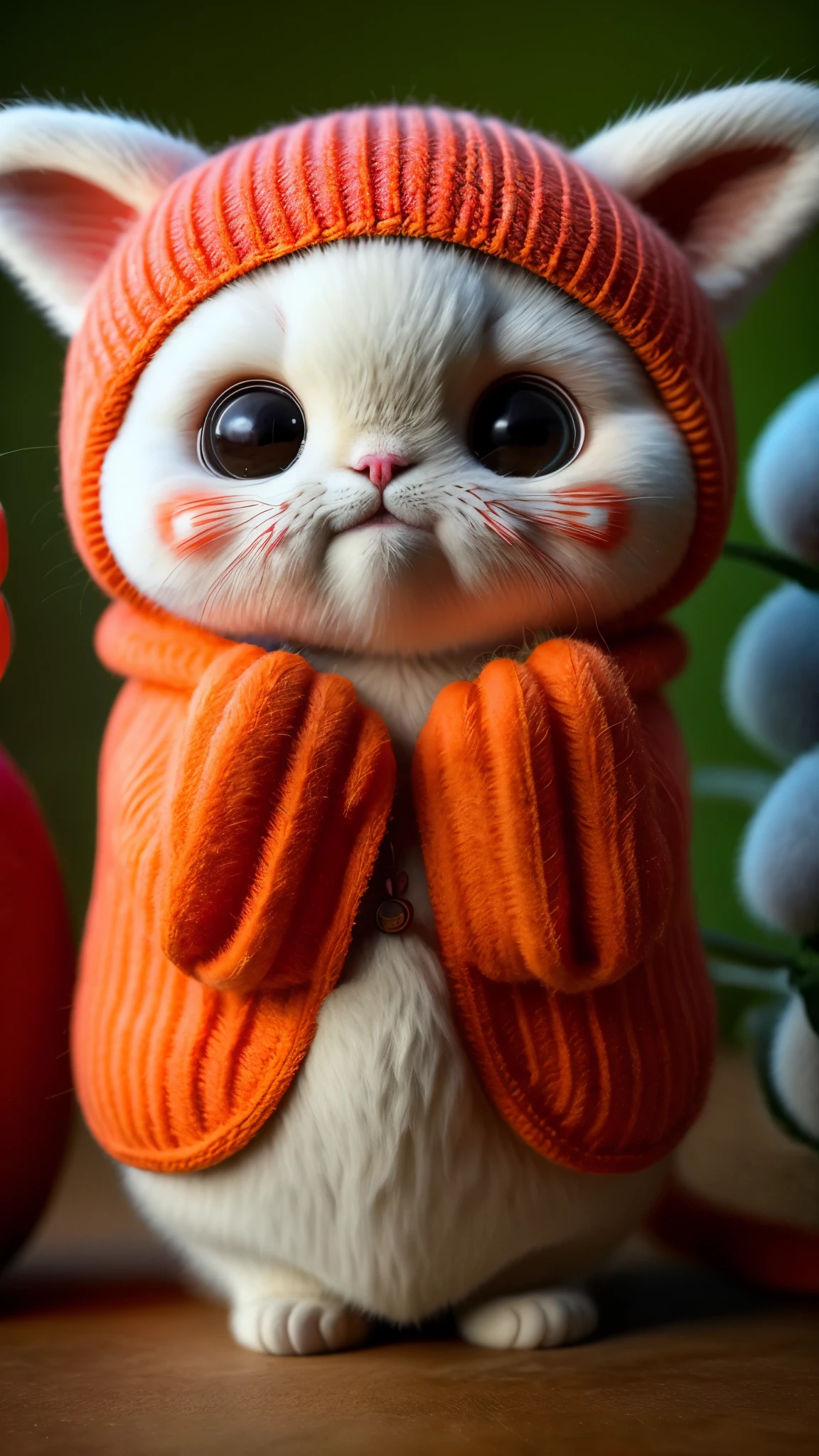 : 3。Cat cat、realisticlying、Furry animals、carrots、Be red in the face、morango、food、the fruits、full bodyesbian、Hats、Earphone、Non-human、Bananas、tomato、water melon