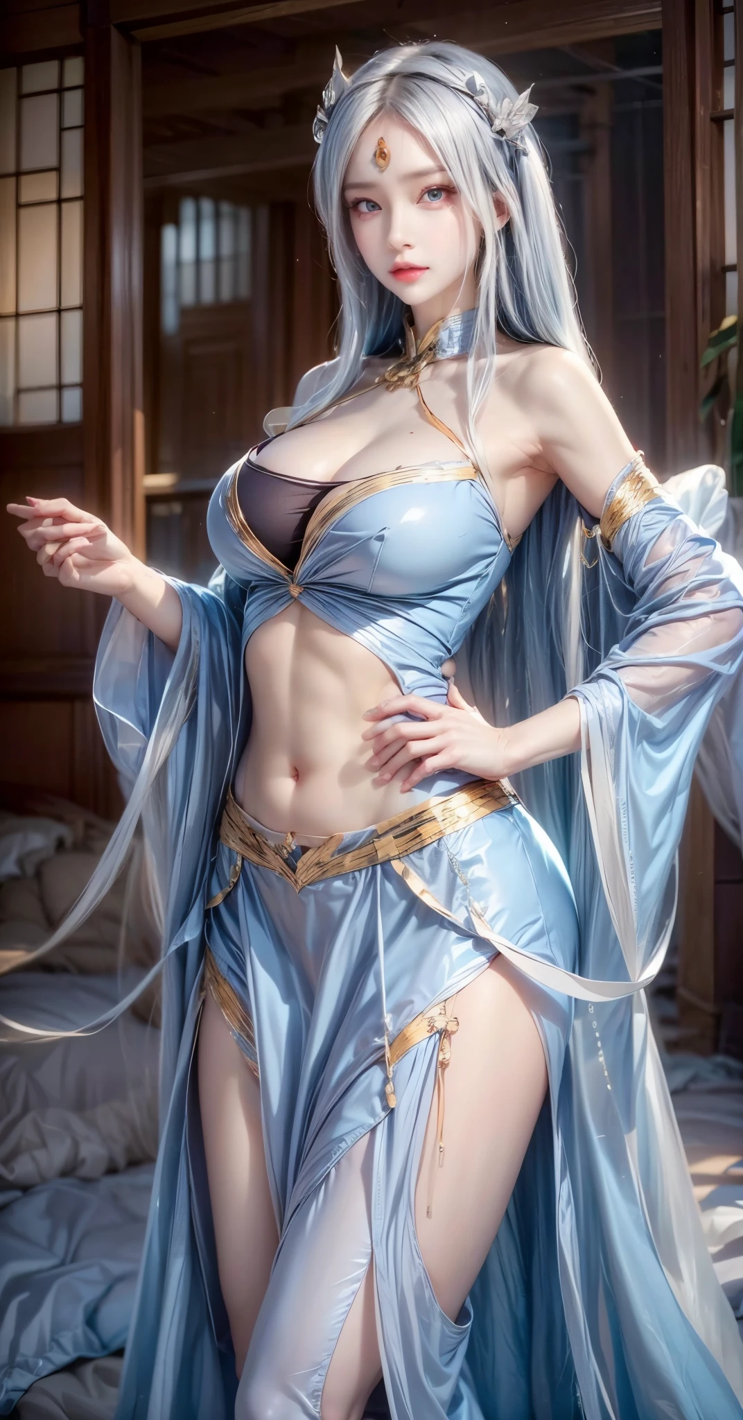 realistic, 1gril, per HD, 12k, wearing Allstars shoes, slim body, rather big body, six pack body, big round breasts, no clothes, beautiful breasts, looking at the camera, sitting on the sofa, long black hair, facial details, detailed person, body details, clothing details, hair details, body details, body details, breast details, vagina details, clothes, eye details, sweat details, water details, pose (knees bent and legs wide apart) whole body