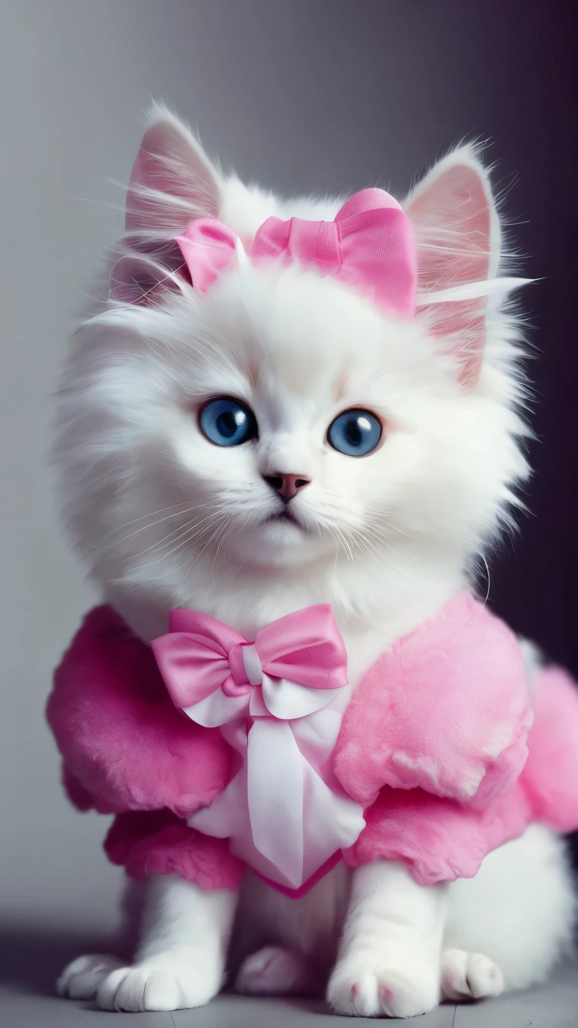{{pink ribbon}},cats,{{Best Quality}}, {{super detailed}}, Futuristic ,, kwak ji young, Dreamy, Black eyes, Cinematic lighting, Innocent, Highly detailed, sharp , Smooth, art stations, Convoluted,Ballet dancer ,awardwinning, Pure aura, Anime, Highly detailed CG Unity 8k wallpaper of girl with perfect symmetrical confident face with black mid-cut hairstyle and blushing cheeks , taken by Canon EOS, Sigma Art Lens 28mm f4, ISO 200 Shutter Speed 2000