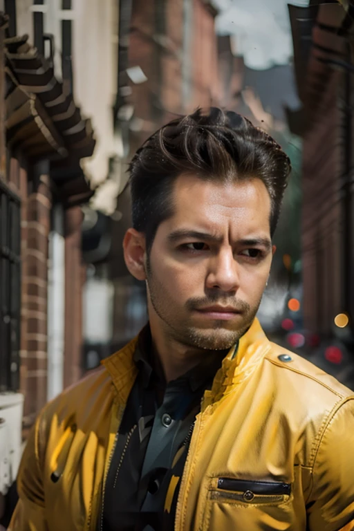 Cambiar Cyberpunk chico guapo de fondo, cara realista (Jahzface), 8K, ultra realista |