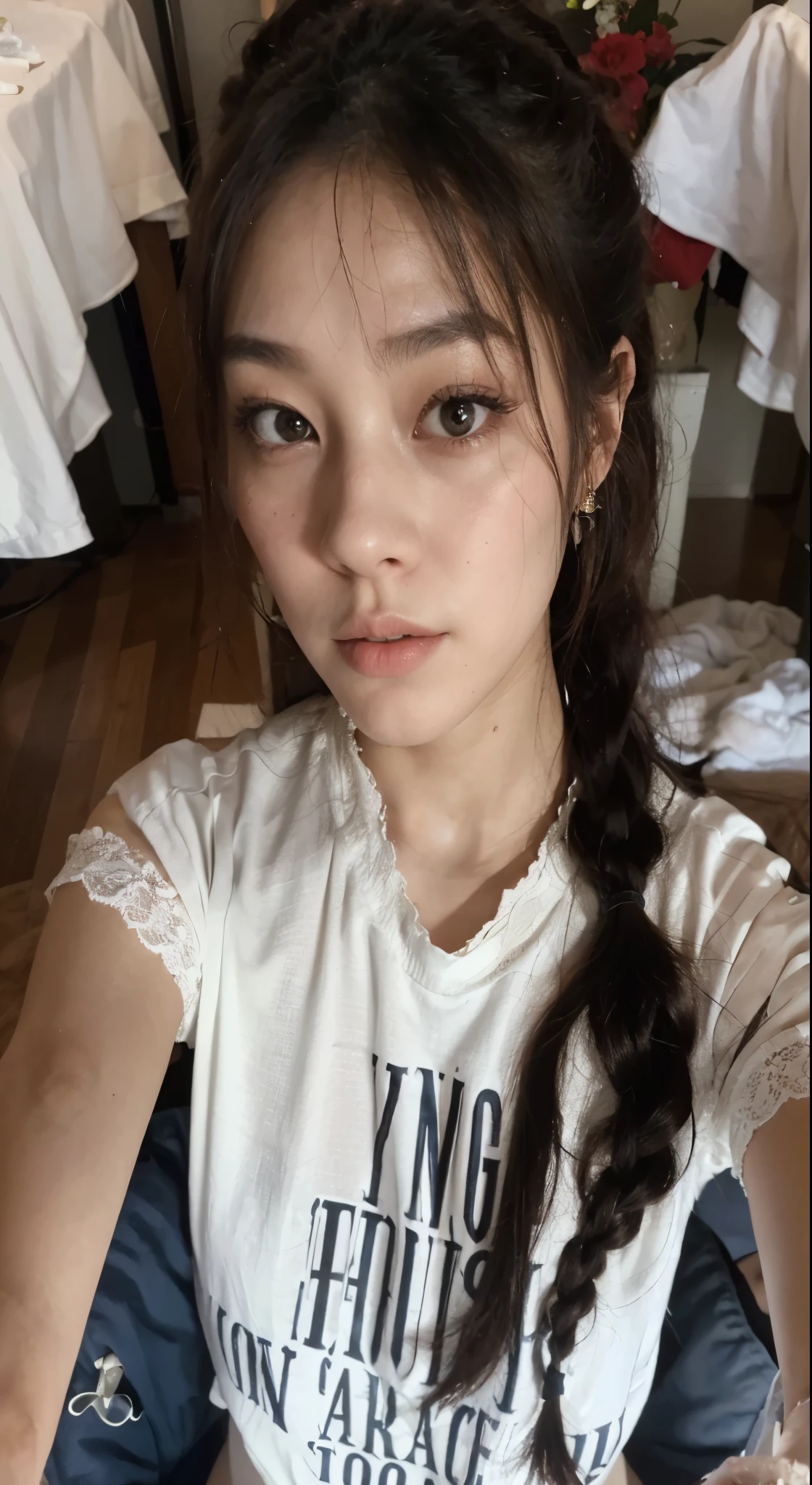 (1girl:1.3), Solo, __body-parts__, Kim Ji-ni Jennie face, wearing white dress, sexy, misanthropic face, cold eyes, Korean style photo photo, photographic lighting, strong contrast, sunlight on the face, world-weary face, high-end, cold eyes, feminine, cement gray background, 8k resolution image, intricate symmetrical details. The whole picture goes forward, mainly a woman standing all over her body, with smooth movements and a complete picture, red velvet joy.