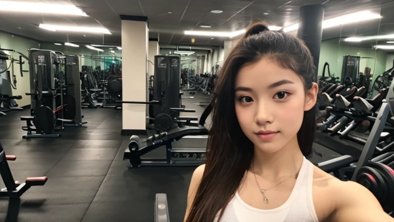 beautiful girl in the gym