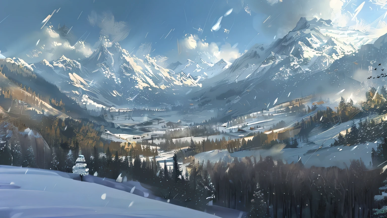 snow covered land
