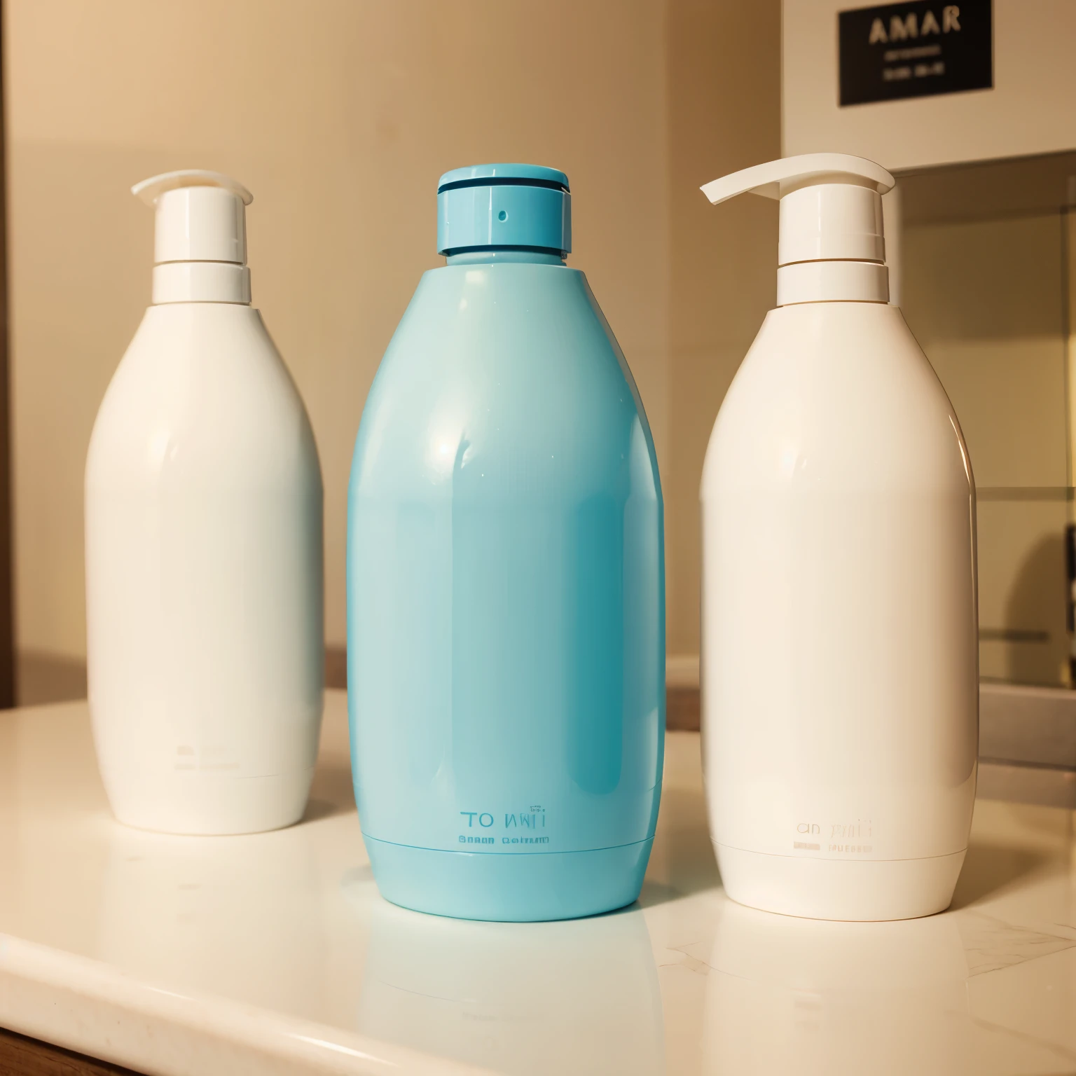 5 shampoo bottles