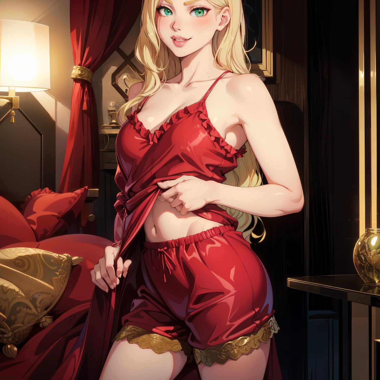 groza relaxing on a chaise lounge chair in an ornate high class lounge, 1girl, solo, redgown, red dress, evening gown, smug, confident, blonde, realistic, masterpiece, best quality, detailed, intricate, yellow eyes, [(white background:1.5),::5] hexagon, 1 girl, mid shot, full body, chaise, lounge chair, <lora:girlsFrontlineOts14_v30:1.0> , <lora:gachaSplashLORA_gachaSplashFantasy20:1>