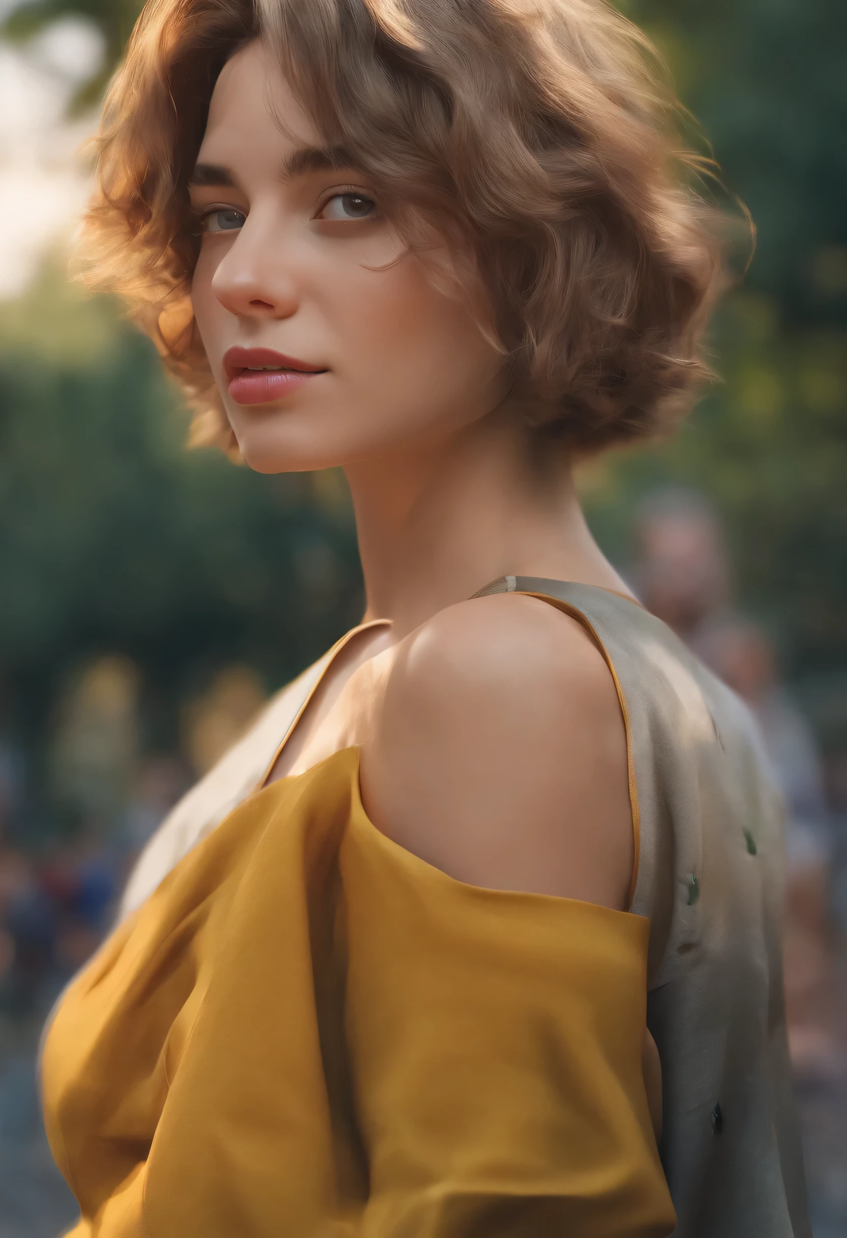 (Close-up, fotografia editorial de uma mulher de 21 anos), (Rosto altamente detalhado:1.4) (sorrir:0.7) (fundo dentro escuro, Moody, estudo privado:1.3) Pov, Directed by: Lee Jeffries, Nikon D850 |, filme fotografia de stock ,4 Kodak Portra 400 ,camera f1.6 lentes ,cores ricas ,hyper realistic ,textura realista, dramatic lighting , cinestill 800, at a park, shoulder length hairs, hazel eyes