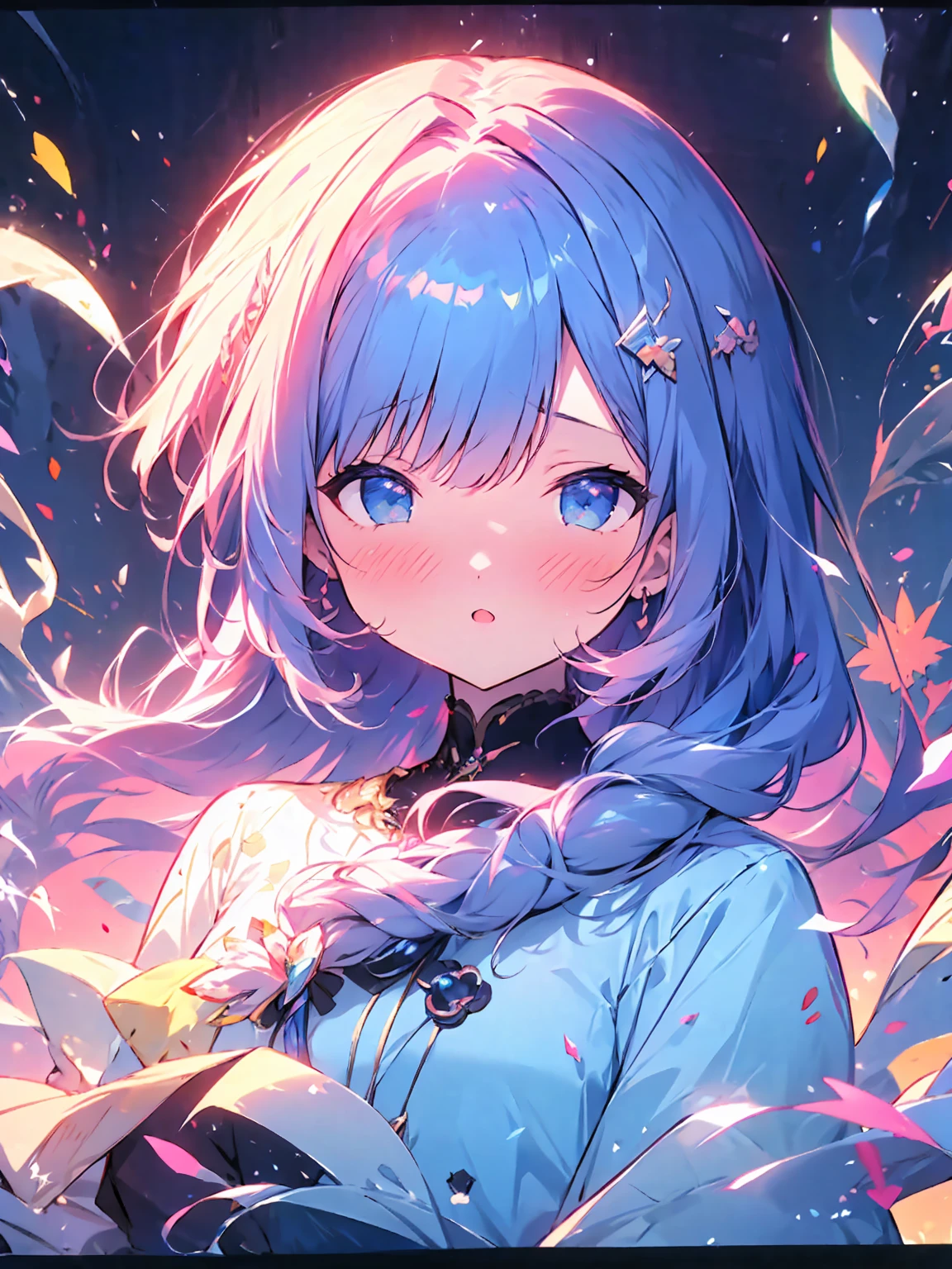 BREAK (masterpiece, best quality), (ultra-detailed 8K), (perfect design), absurdres, highres, ((blush)), (super fine illustration), ((light blue long hair))), 10 years old, long hair ((blush)), masterpiece, best quality, (amazing, beautiful detailed eyes, blunt bangs), wearing dress, soft anime illustration, pixiv, cute anime girl, (anime girl), cute anime, digital art on pixiv, anime illustration, kawaii reality portrait, cute anime girl portrait, clean detailed anime art, cute anime girl portrait, splash art anime (masterpiece), (portrait), (aesthetic), (beautiful), (upper blody), (high quality), (masterpiece), (best quality), (best detail), (dynamic point of view, wide angle),(main color of illustration: metallic red), (secondary color: pink), a classic sports car70' wet (shiny chassis, wet), beautiful driver, city stage illuminated by neons, night (moon),shading (detailed, quality)