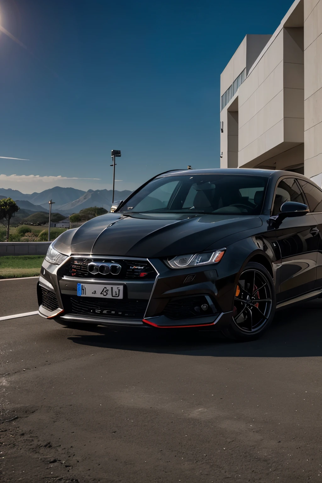 um carro de uma marca nova almasi, com estilo moderno, 4k, modelo rs4