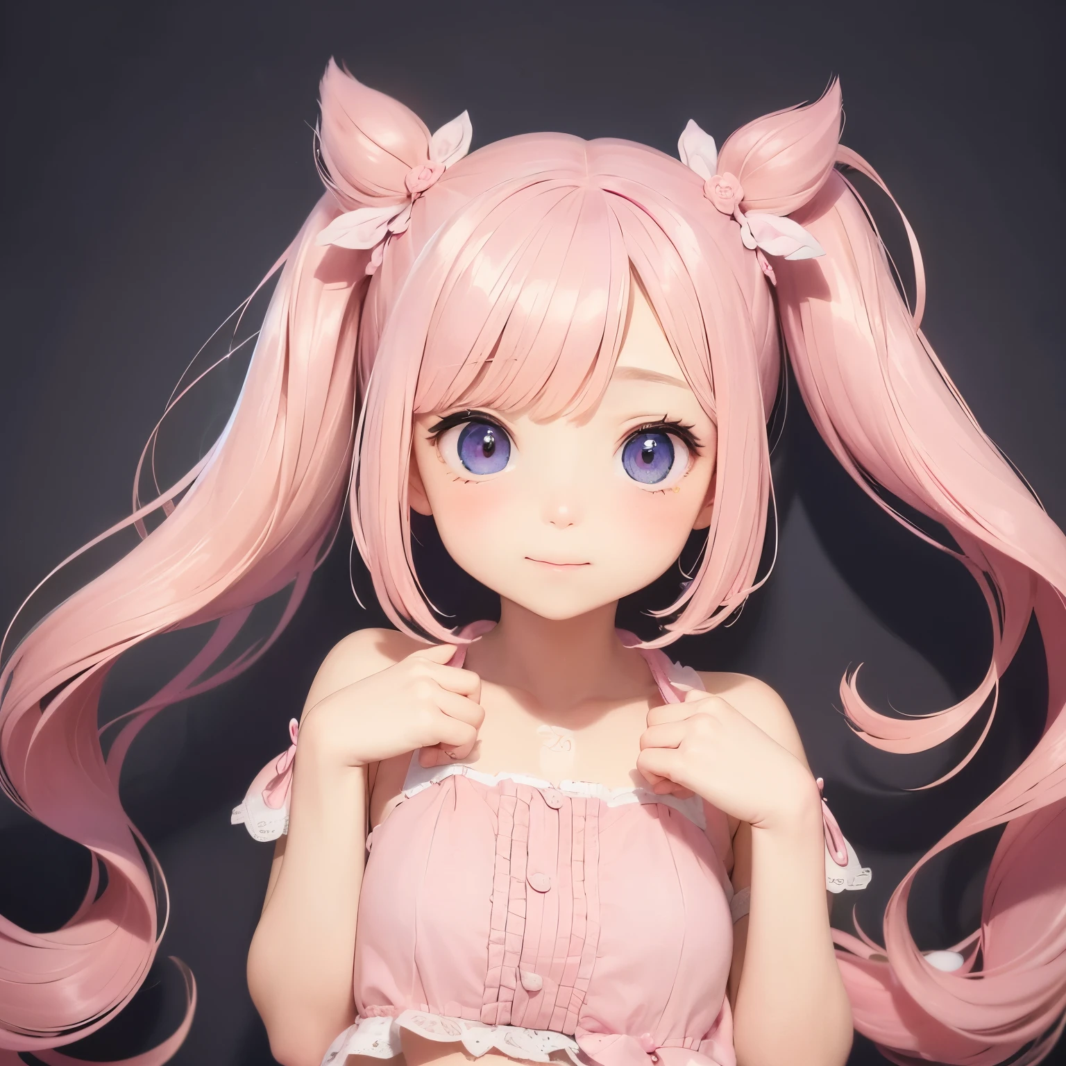 Garota de anime mostrando o peito