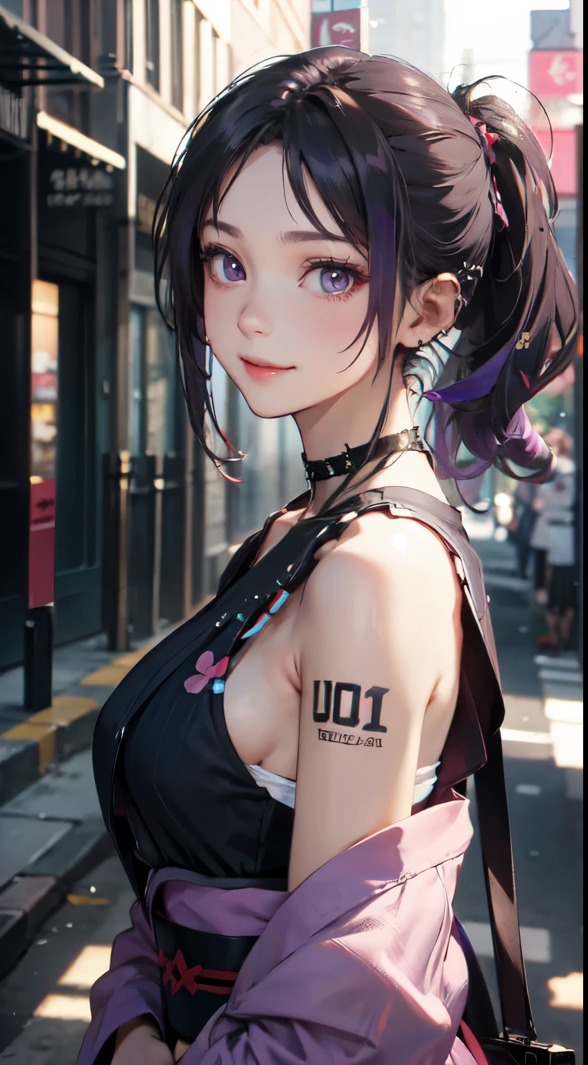 ((highres:1.2)), 1 Girl, solo, Blurred Background, (((Small ))), Thighs, (Stripe underwear), T-Shirts,