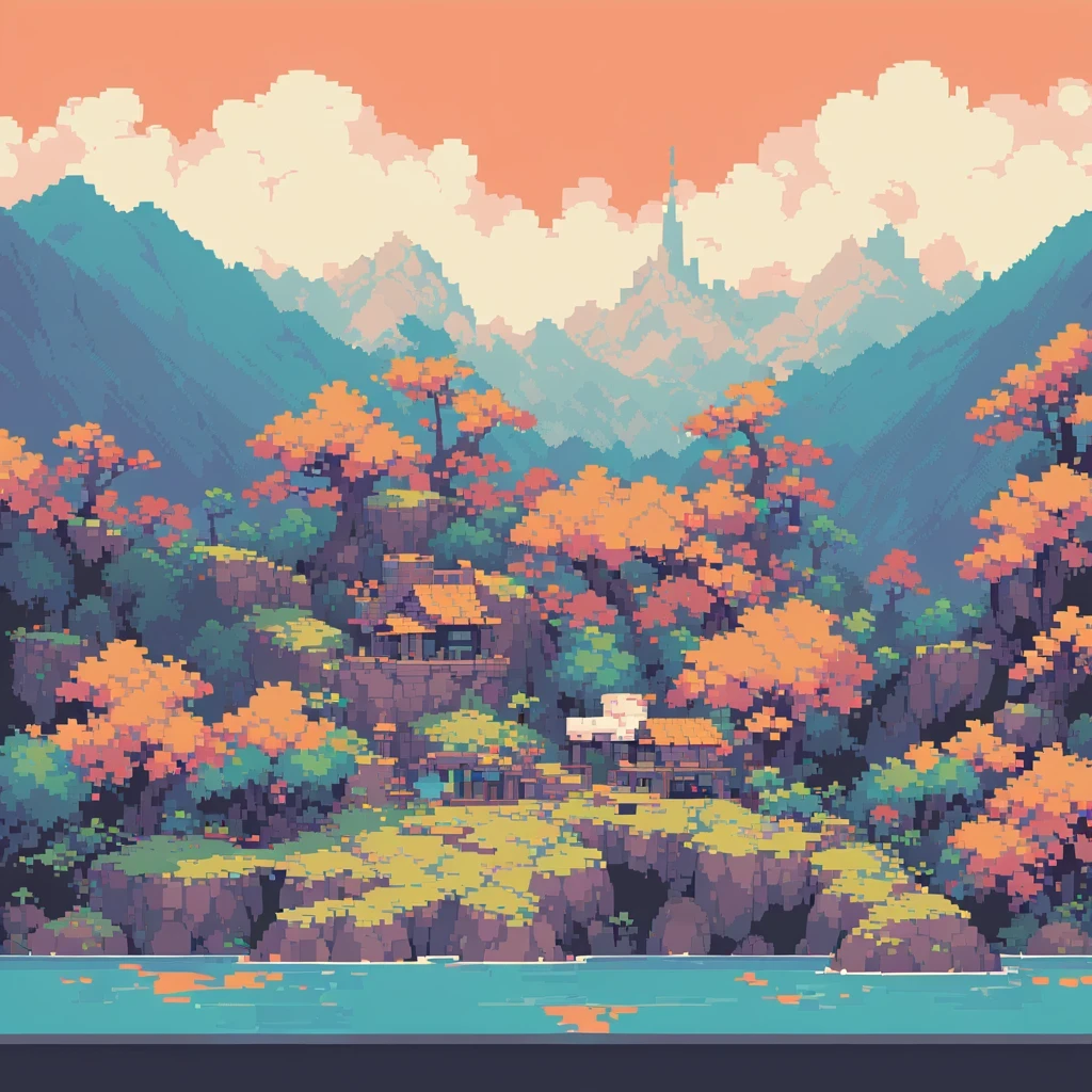 The prompt for generating a pixel art could be: "pixel art,(best quality, high resolution, detailed),(retro, nostalgic) colors,8-bit style,crisp lines and edges,small canvas,blocky pixels,limited color palette,low-fi graphics,vibrant and saturated colors,iconic pixel characters,simplified shapes and forms"