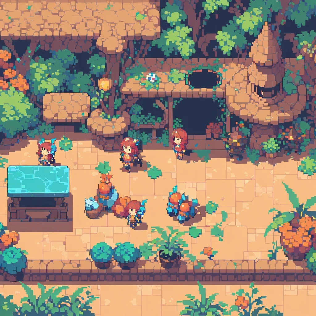 pixel art,pixelated,8-bit,retro game,vibrant colors,detailed sprites,retro style,pixel animation,low resolution