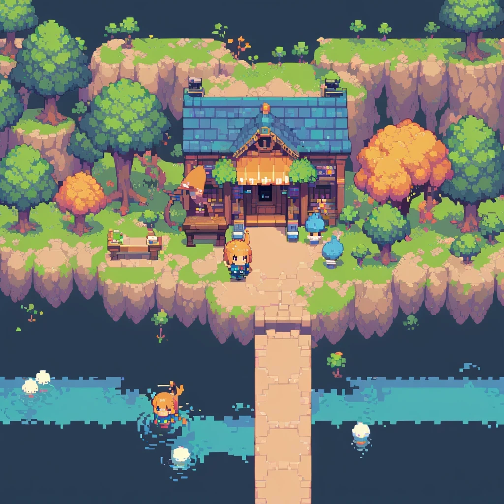 pixel art,pixelated,8-bit,retro game,vibrant colors,detailed sprites,retro style,pixel animation,low resolution