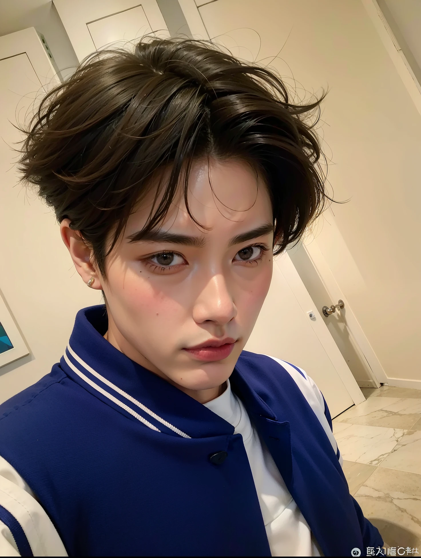 Hombre arafed con chaqueta azul y camisa blanca posando para una foto., Cai Xukun, XQC, Jinyoung Shin, Heise Jinyao, Sha Xi, Kim Doyoung, Hsiao-ron, Ulzzang masculino, Jung Jaehyun, Foto de perfil de la foto de cabeza, Yanjun Chengt, JIA, Yan, Xision Wu, Longque Chen