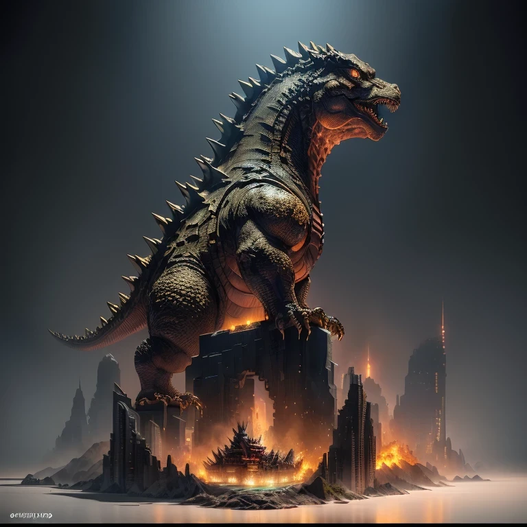 3598年godzilla star realistic model, (Bifurcation, original photo, best quality, masterpiece:1.4),steampunk cyberpunk 6820 godzilla city,(Cyberpunkgodzilla star light:1.3), godzilla star (related to land),(in a godzillabox:1.3),Isometric, godzilla landscape on foundation,godzilla landscape,