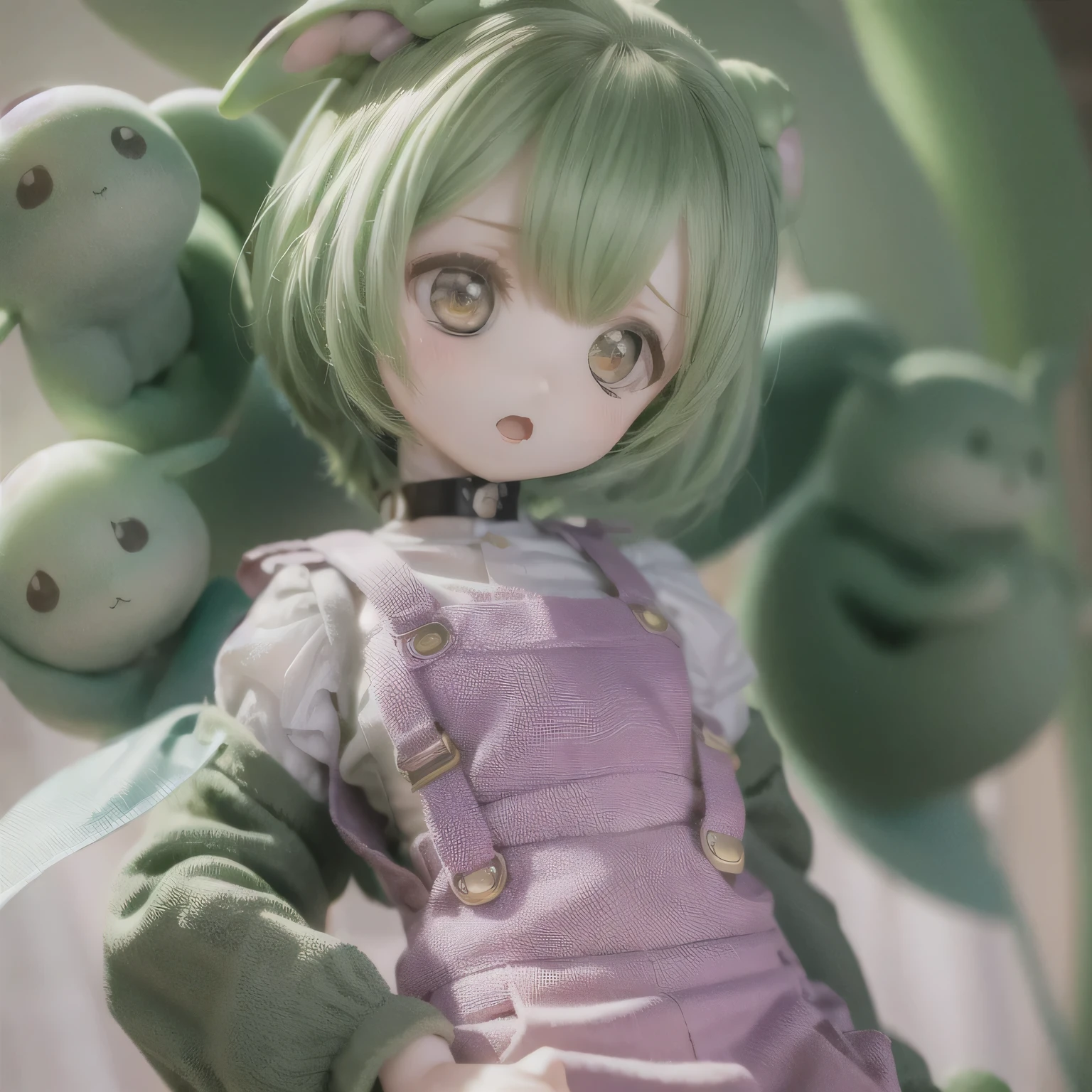 Cheeky Green Haired Zundamon(((((In the form of a child)))))room service