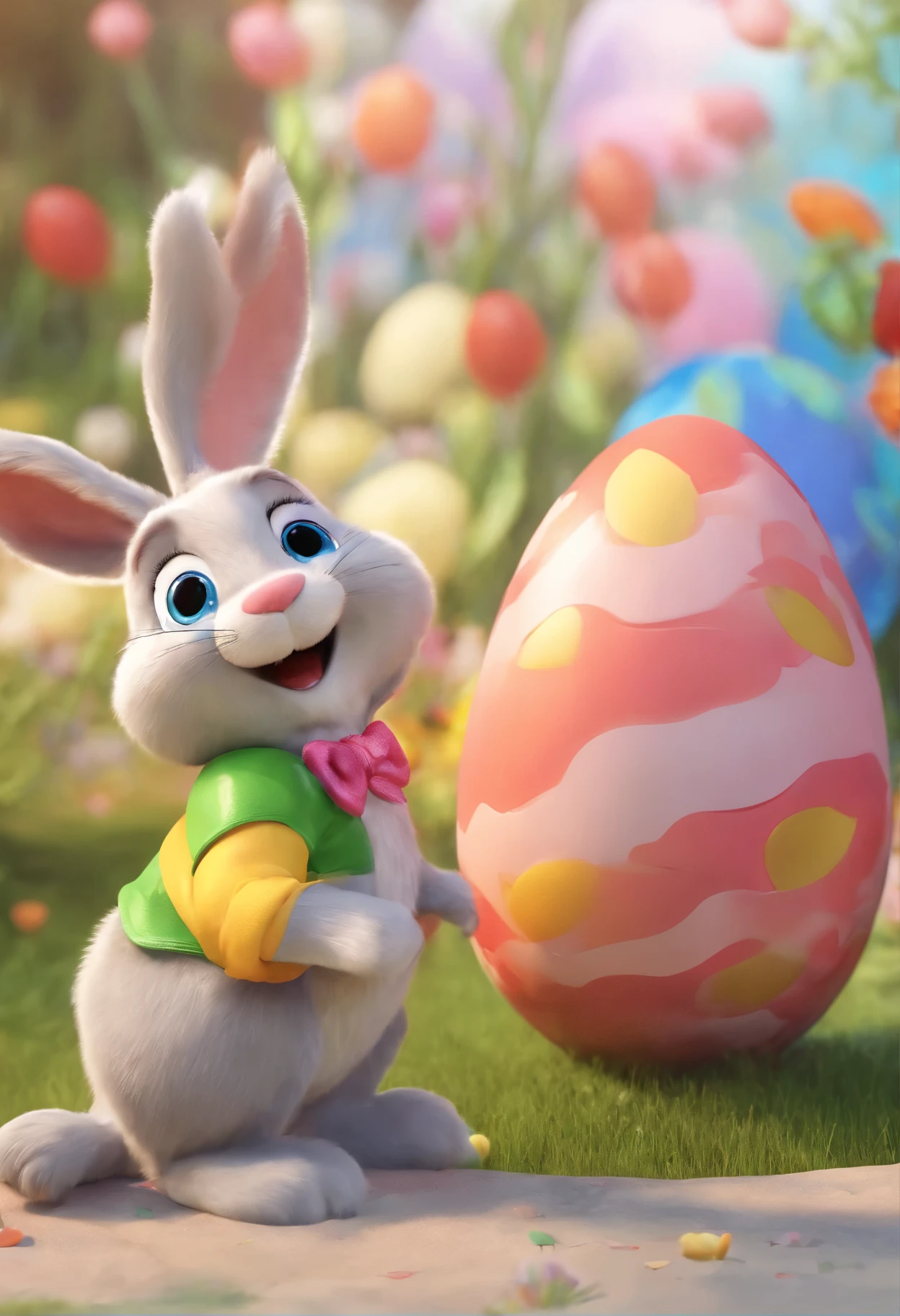 Easter bunny, cartoon, disney  high quality, 8k