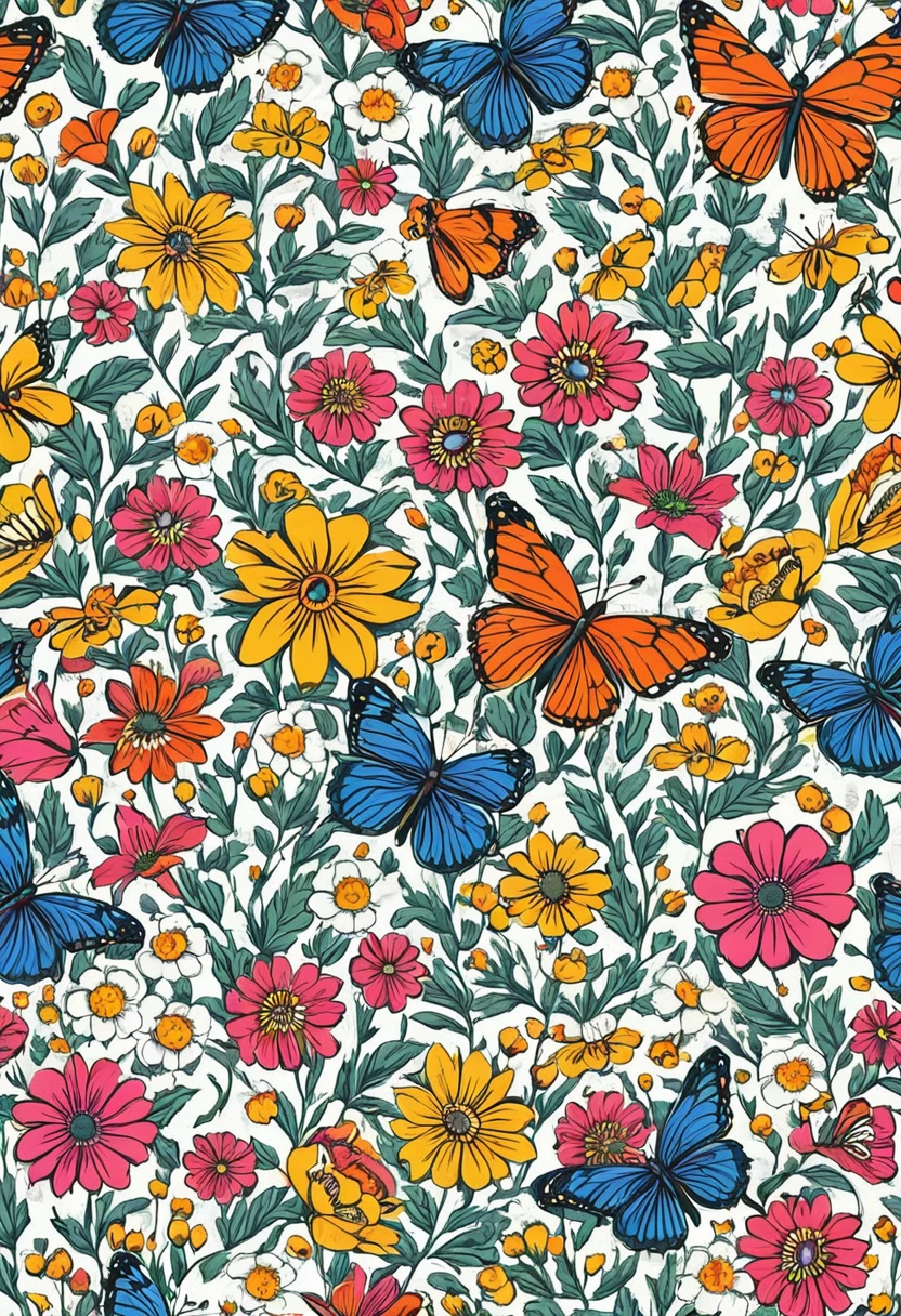 Flowers and Butterflies