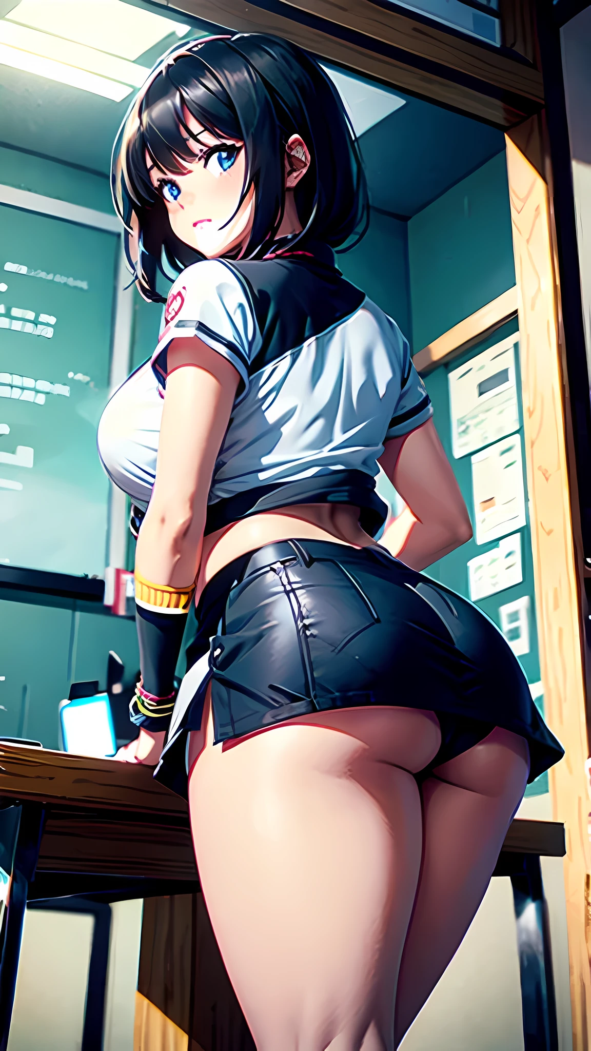 SAKURA WITH BIG AND HEAVY ASS WITH THICK THIGHS AND AS A TEACHER WITH SHORT SKIRT