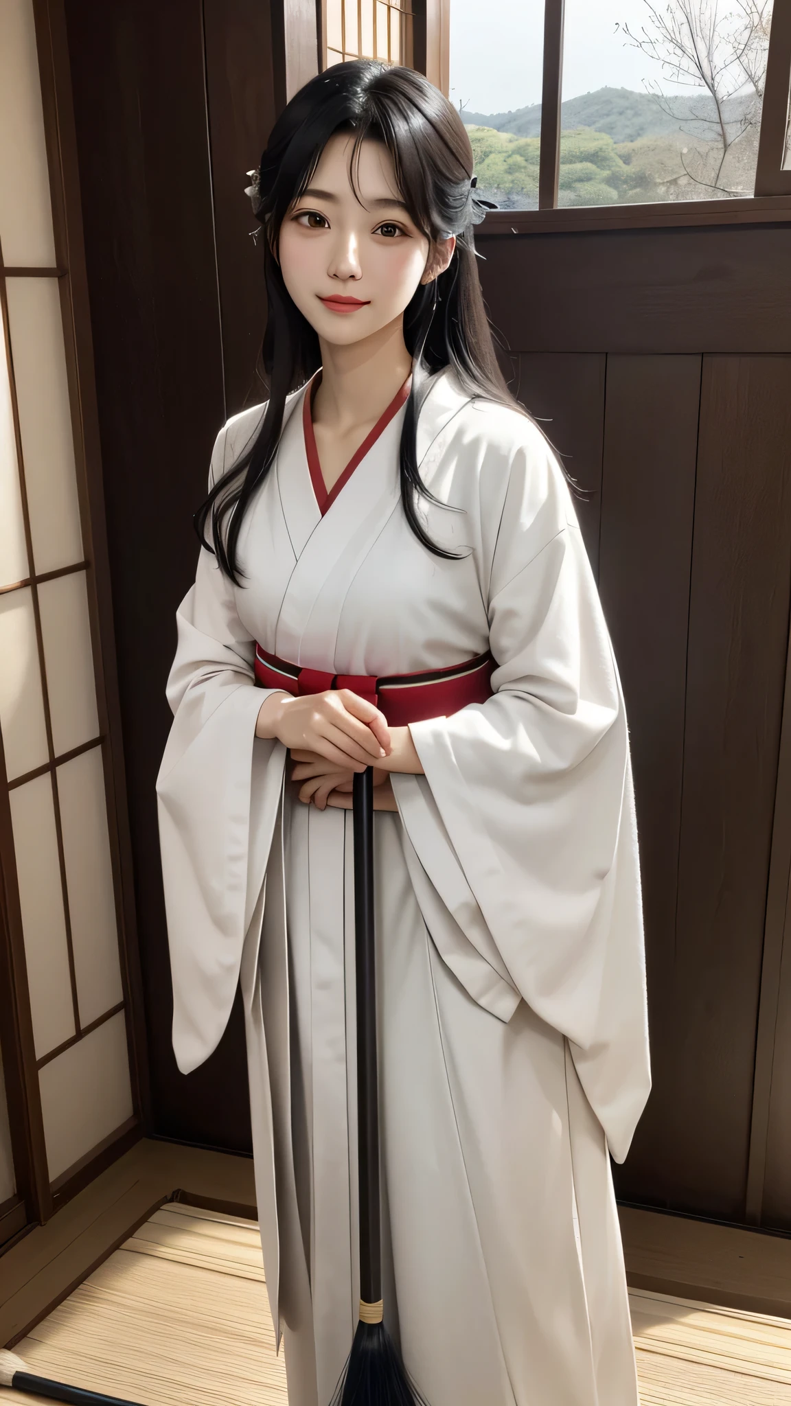 score_9, score_8_up, score_7_up, BREAK,
Hyperrealistic photograph,A mature female figure is depicted with a perfect physique. Her white hair and red eyes give her a striking and otherworldly appearance, reminiscent of a Chinese deity. She gazes directly at the viewer, her posture confident and her pose alluring, exuding a sense of confidence and grace.
Her face is clean and beautiful, with a pure expression and pale skin. Her absurdly long hair cascades down her back, adding to her ethereal beauty. Her narrow waist accentuates her hourglass figure, and her attire includes an extremely detailed 8K Chinese long embroidery silk robe and silk long clothes, each piece rich in detail and intricacy.
The background is clean and simple, with no distractions, allowing the viewer to focus solely on the character. This artwork is a perfect blend of beauty, grace, and cultural richness, showcasing the artist's skill in creating a visually stunning and captivating character.


