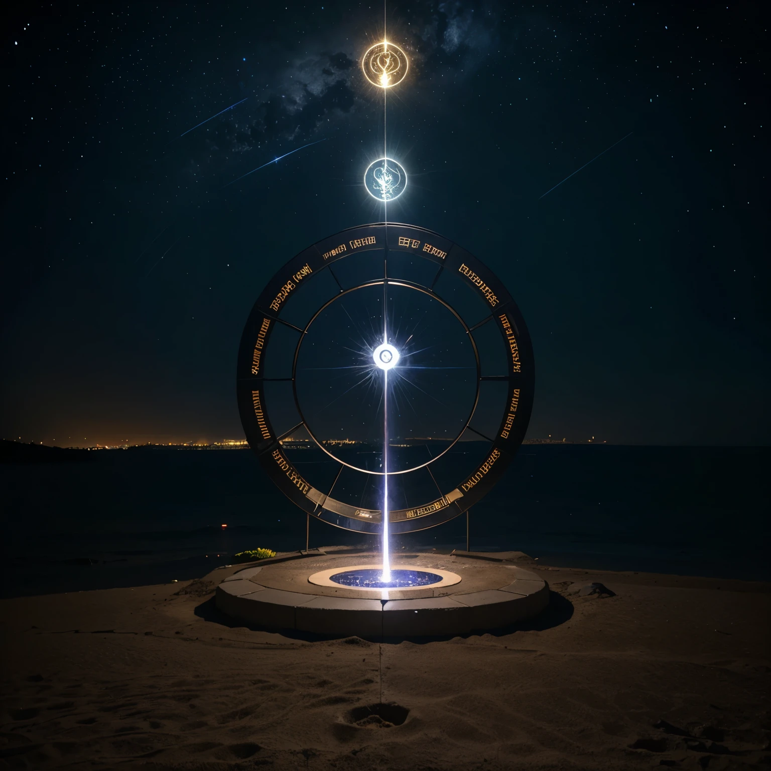 Portals opening from the earth with the zodiac signs