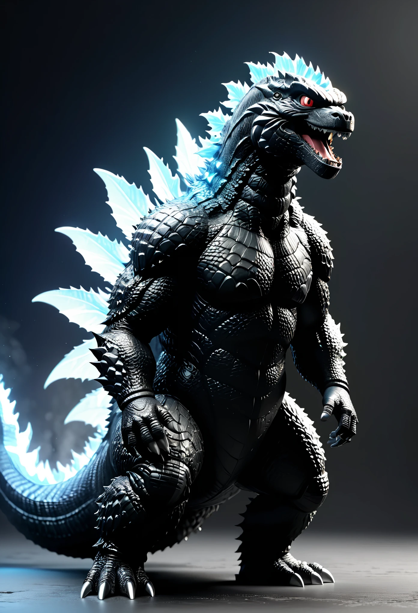 3d，c4d，Godzilla Blind Box，clean background，Overclocked renderer，movie lighting，Ultra-fine，super detailed