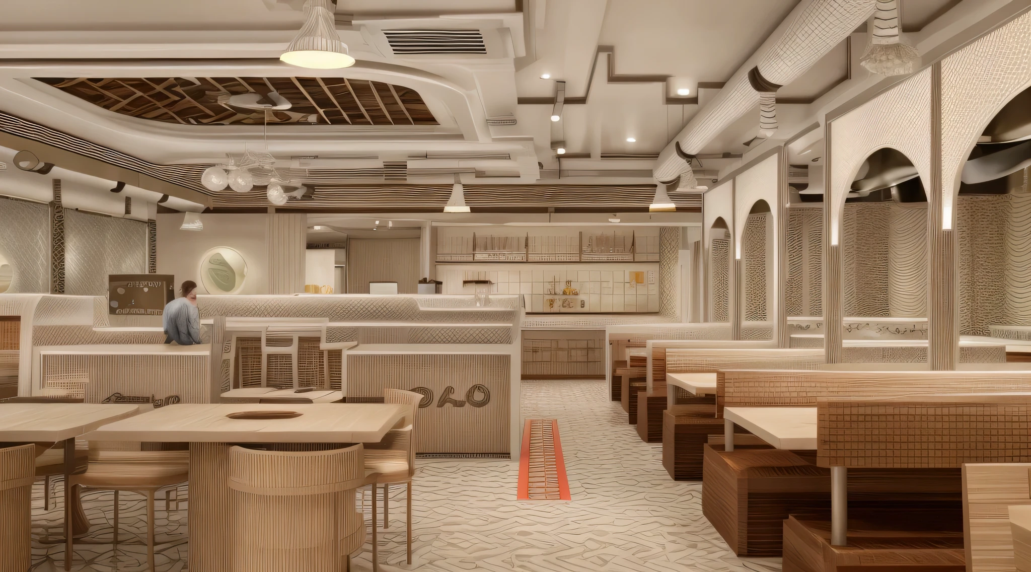 
Modern style seafood restaurant interior