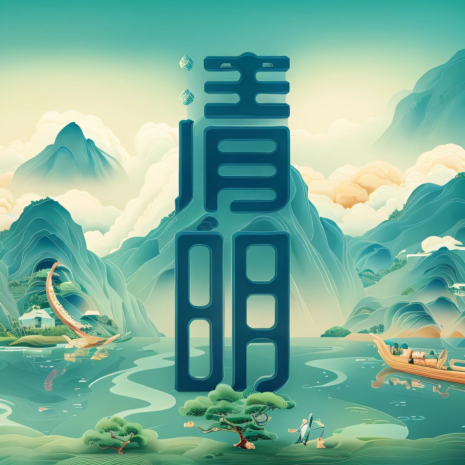 (Depth of field effect) (Ancient Chinese architectures on an isolated island), (tower, architecture) (pavilion,Miscellaneous trees, cloud, green trees, maple, mangrove, small stone, birdie), Chinese watercolor style, (Chinese painting风格), Chinese landscape,Chinese traditional watercolor painting,Chinese painting,Watercolor 8K, (reflection), clear boundaries between light and shadow, light and shadow, light and shadow effect, masterpiece,Super details, epic work, ultra high definition, high quality, Very detailed, official art, unified 8k wallpaper, Super details,chiaroscuro.