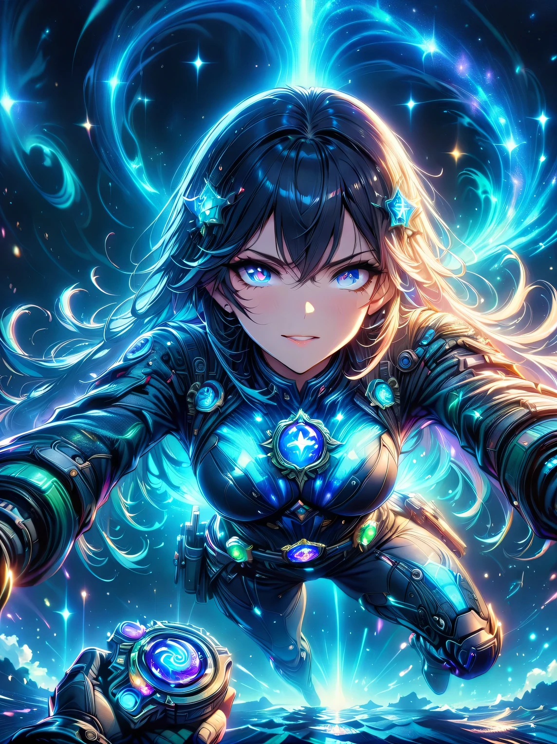 (panoramic, center, masterpiece, best quality: 1.2), 1 beautiful sexy girl,Extremely bright eyes,sexy lips,Star-like glitter dress,((((Vision)))),first-person view, pov, UHD, retina, masterpiece, ccurate, anatomically correct, textured skin, super detail, high details, 8k