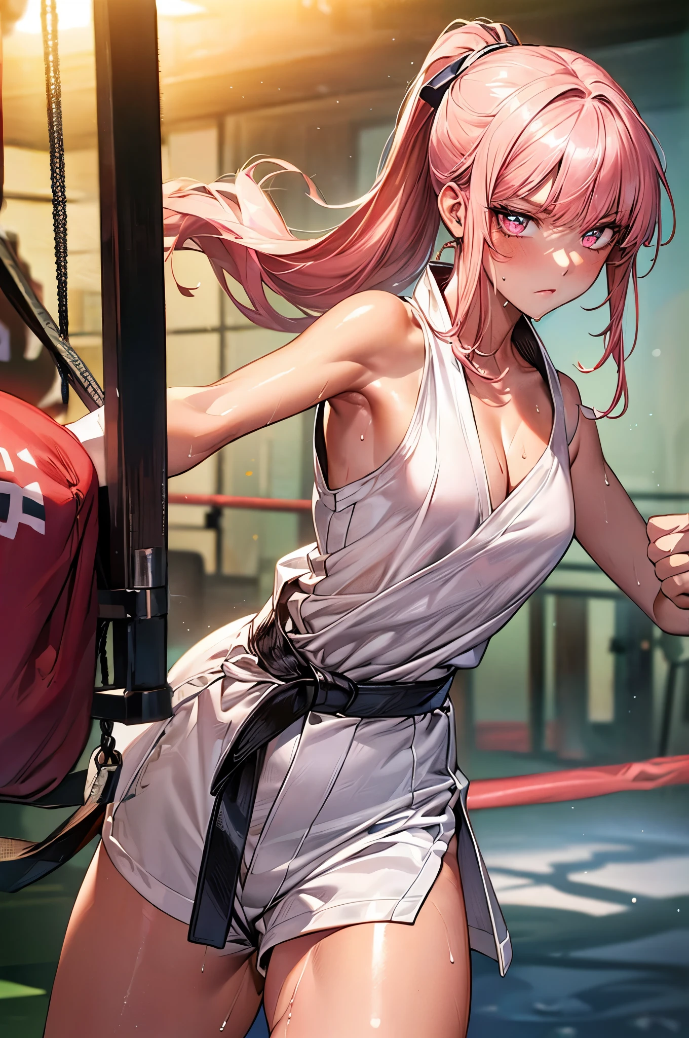 (((Hanged punching_bag))),