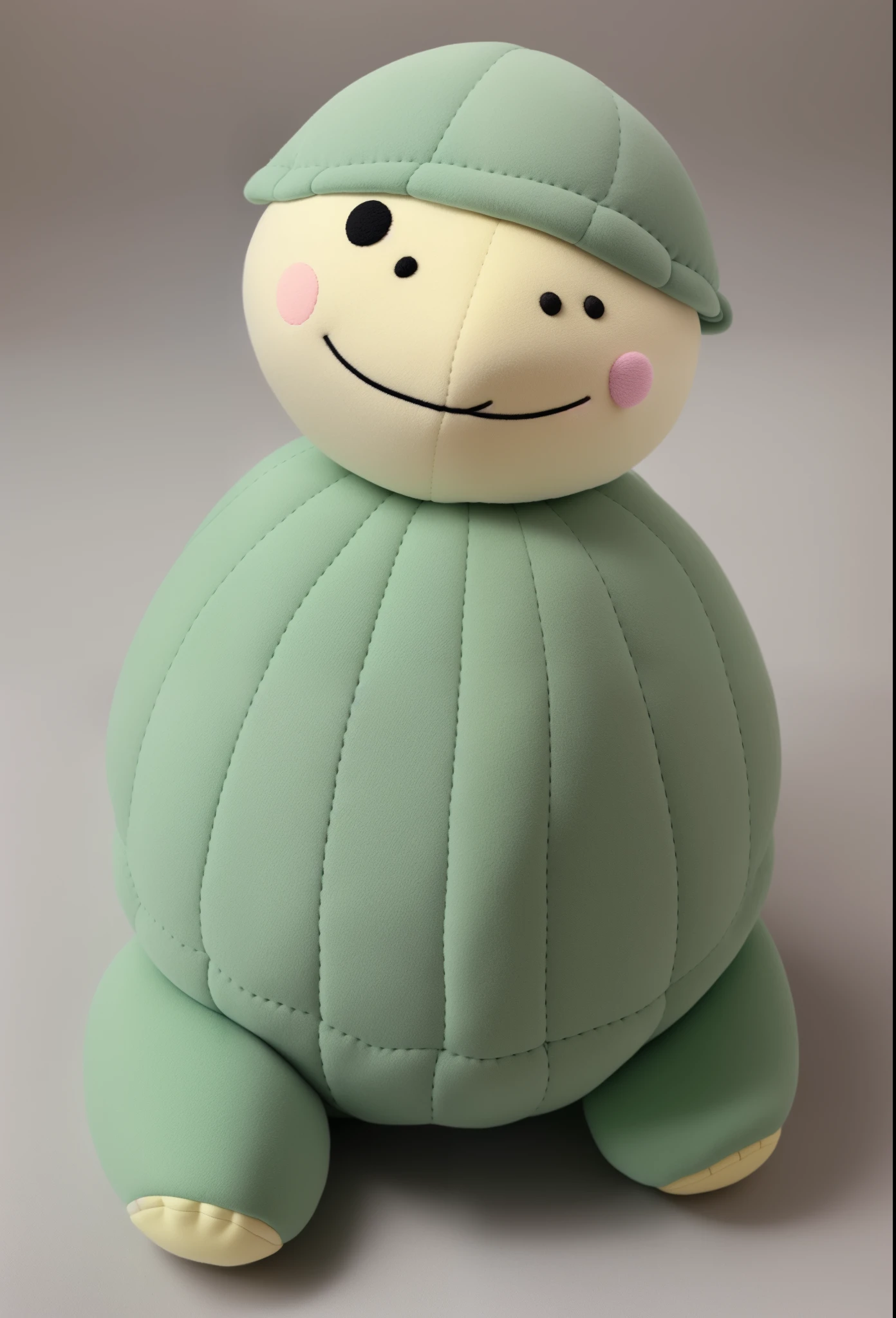 A gender neutral plush figure, fashioned after a spineless turtle, is crafted with the utmost care and attention to detail. Its intricately designed shell is made from the finest, softest materials, while its body, resembling that of a Afro-Frenchman, is stuffed generously with foam rubber for added comfort. Despite its small stature, this turtle plush figure harbors an underdeveloped Napoleon complex, adding an endearing quirk to its otherwise adorable appearance. This masterpiece, exuding a tender, inviting feel, is sure to bring joy and companionship to anyone who encounters it.
(Softness: 1.5),