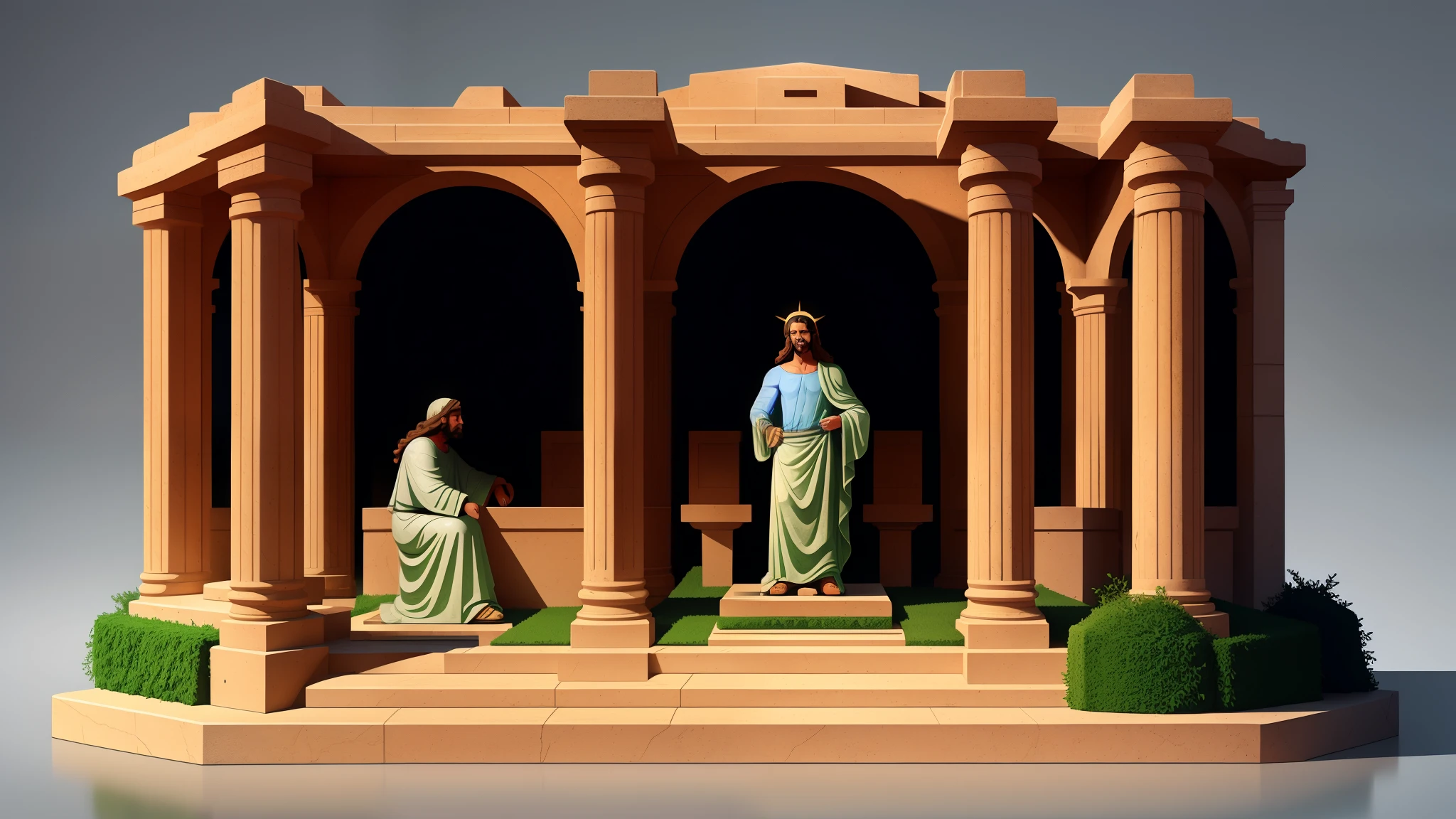 a tomb depicting the resurrection of Jesus Christ