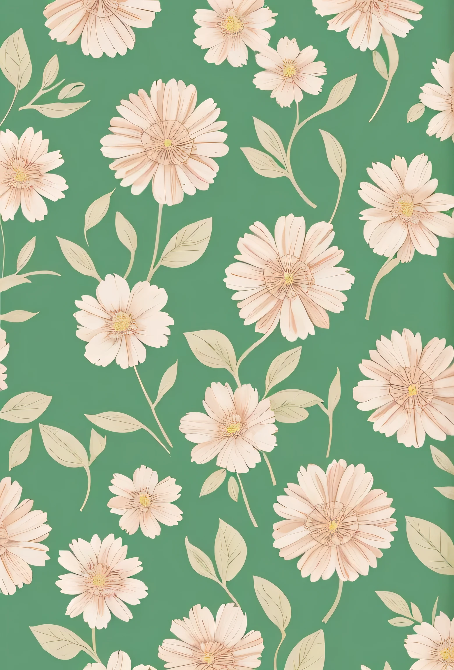 Papel de parede de flores de outono, cute aesthetics