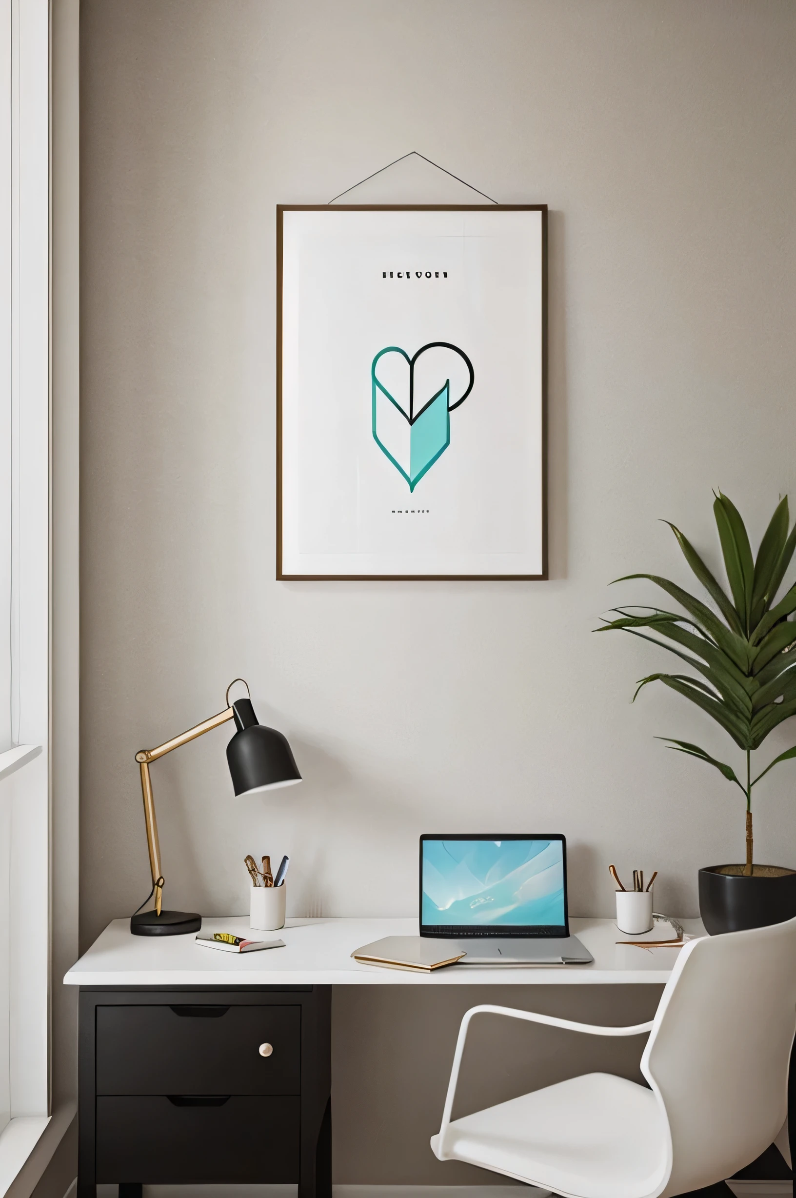generate an a wall art in an office