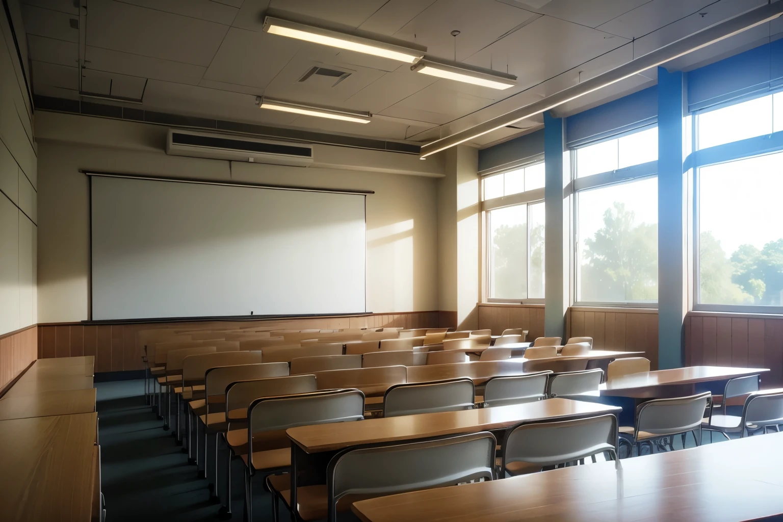 empty auditorium background、Old classroom、grace、A tidy classroom