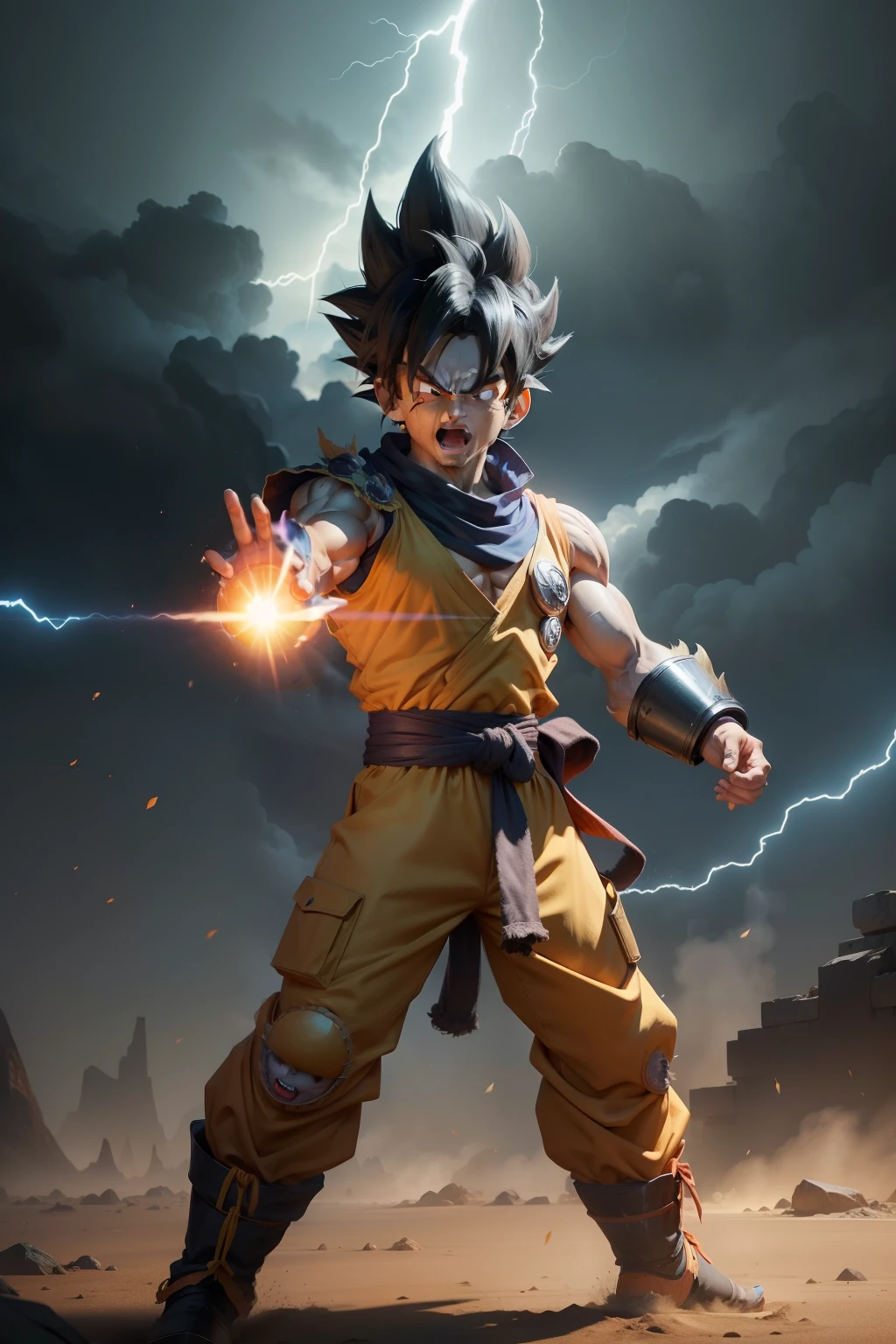 Goku grim face