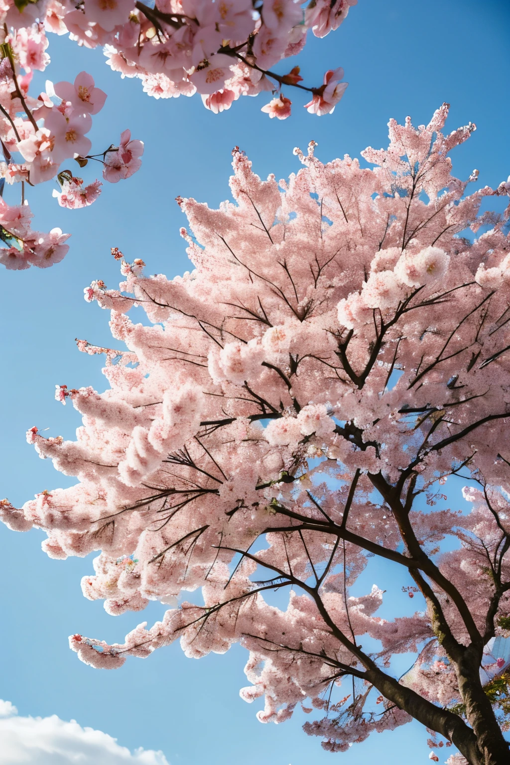 Pink cherry blossom tree,super clear