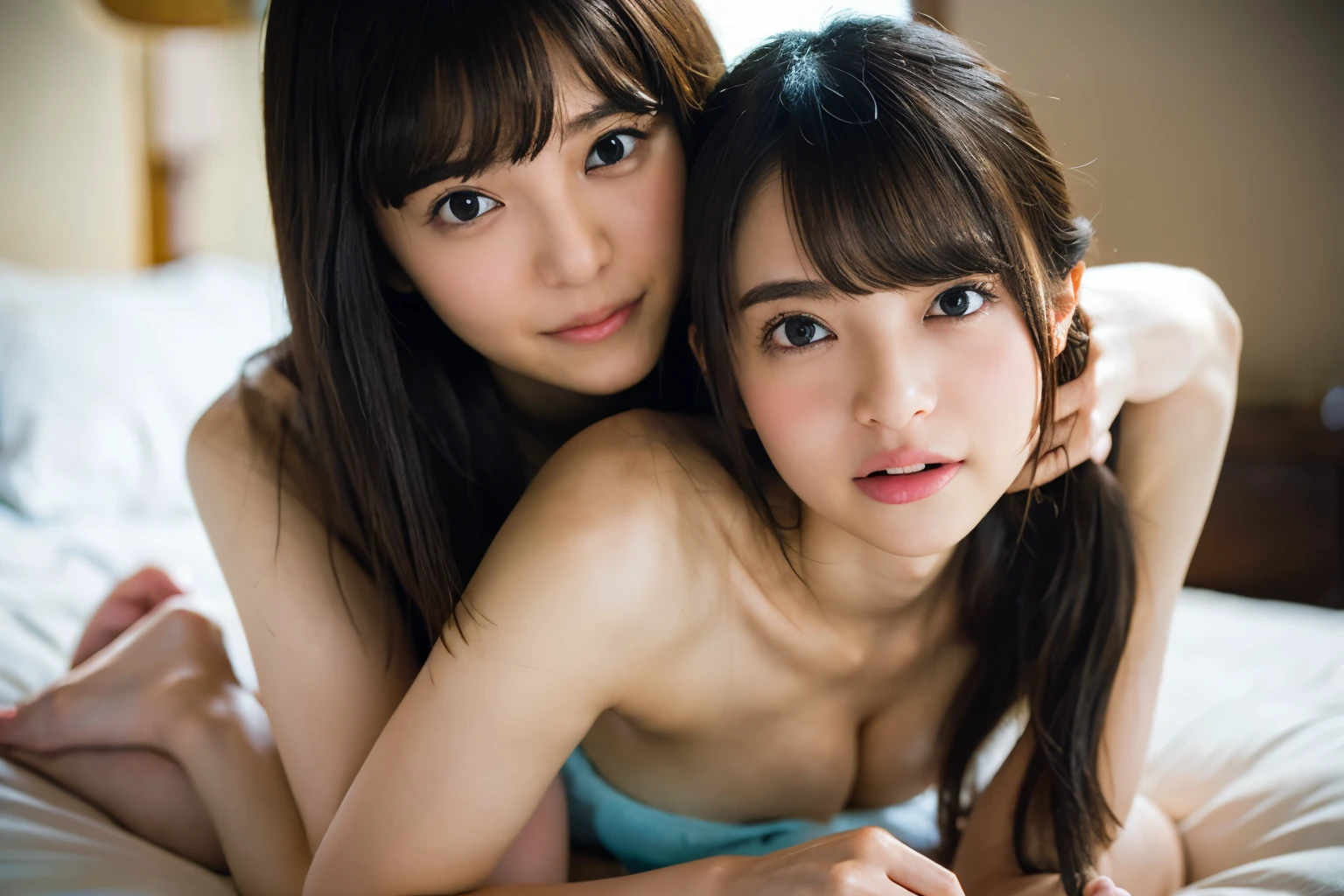 masterpiece, best quality, highres, photoreaslistic, detailed face, perfect anatomy,
bedroom,((1GIRL and 1woman,having sex)),hug from behind,all fours doggystyle,
Girl raping a girl on all fours from behind,
pinch the nipple,yuri,
nsfw,nude,naked,2girls,on bed,girl rubbing her breasts from behind
23yo,((1GIRL and 1woman,having sex)),hug from behind,all fours doggystyle,
Girl raping a girl on all fours from behind,
pinch the nipple,yuri,girl rubbing her breasts from behind
gigantic breasts,upward breasts,narrow shoulder width,slender,slim waist,,abs,
wide hip,big hip,big thigh,
black hair,twintail,colorful nail,
smile, embarrassed,blushing,troubled eyebrows,open mouth,pinch the nipple,
from front,(from above:0.8),
girl facking girl,Girls having sex with girls,japanese girls,