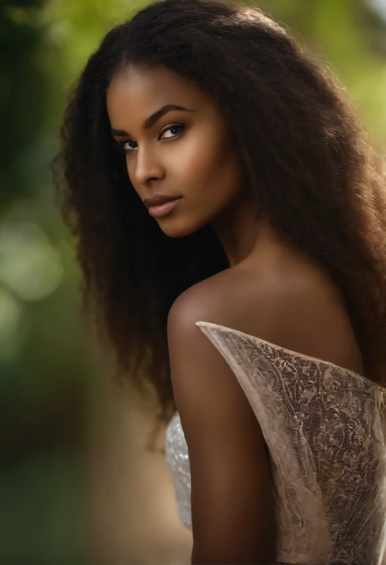 Fille, africain, noir, Les yeux d'Anbar, Cheveux longs, 16 to 19 years ,porter un short sexuel ,corps entier