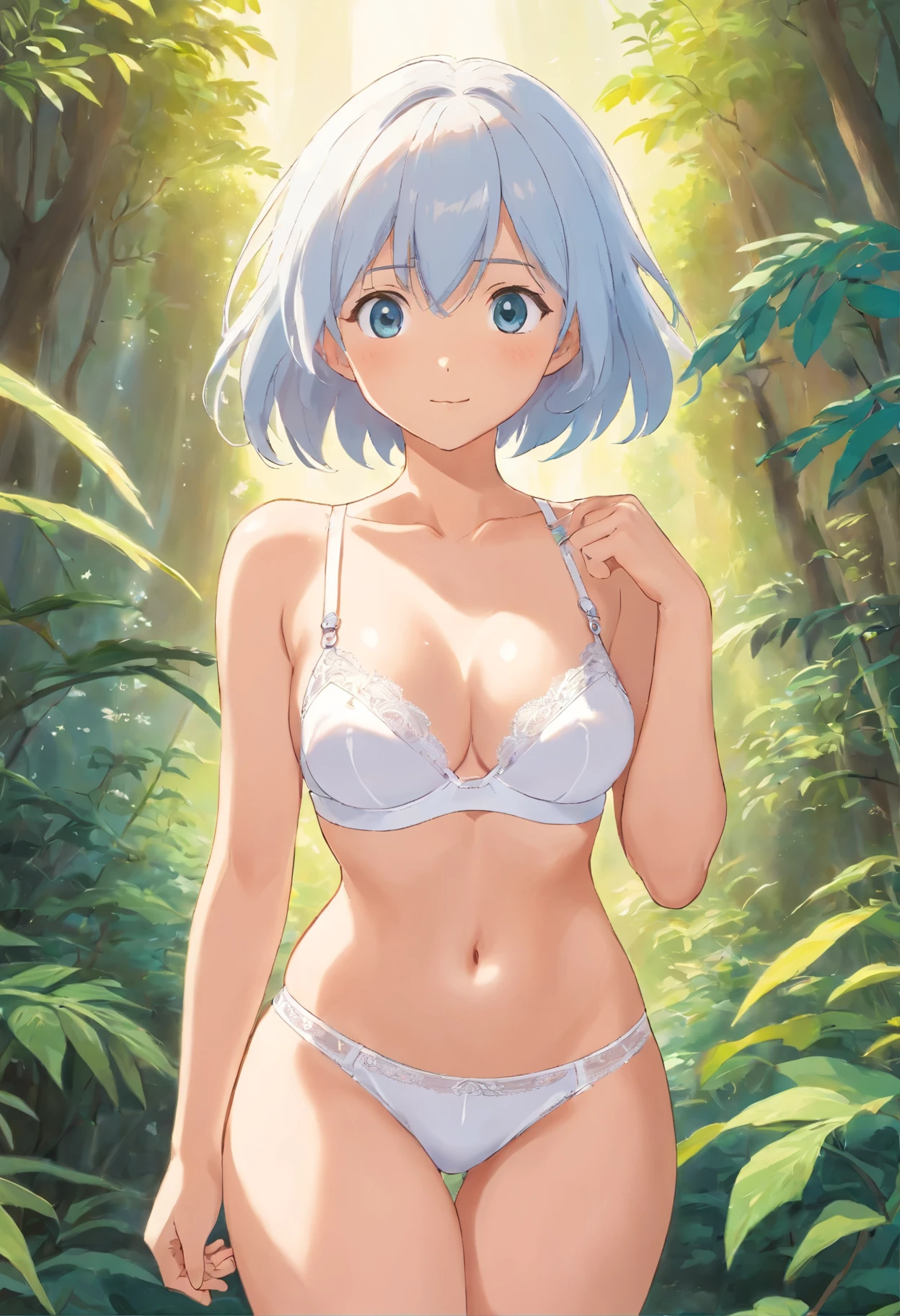 white bra,white panties,