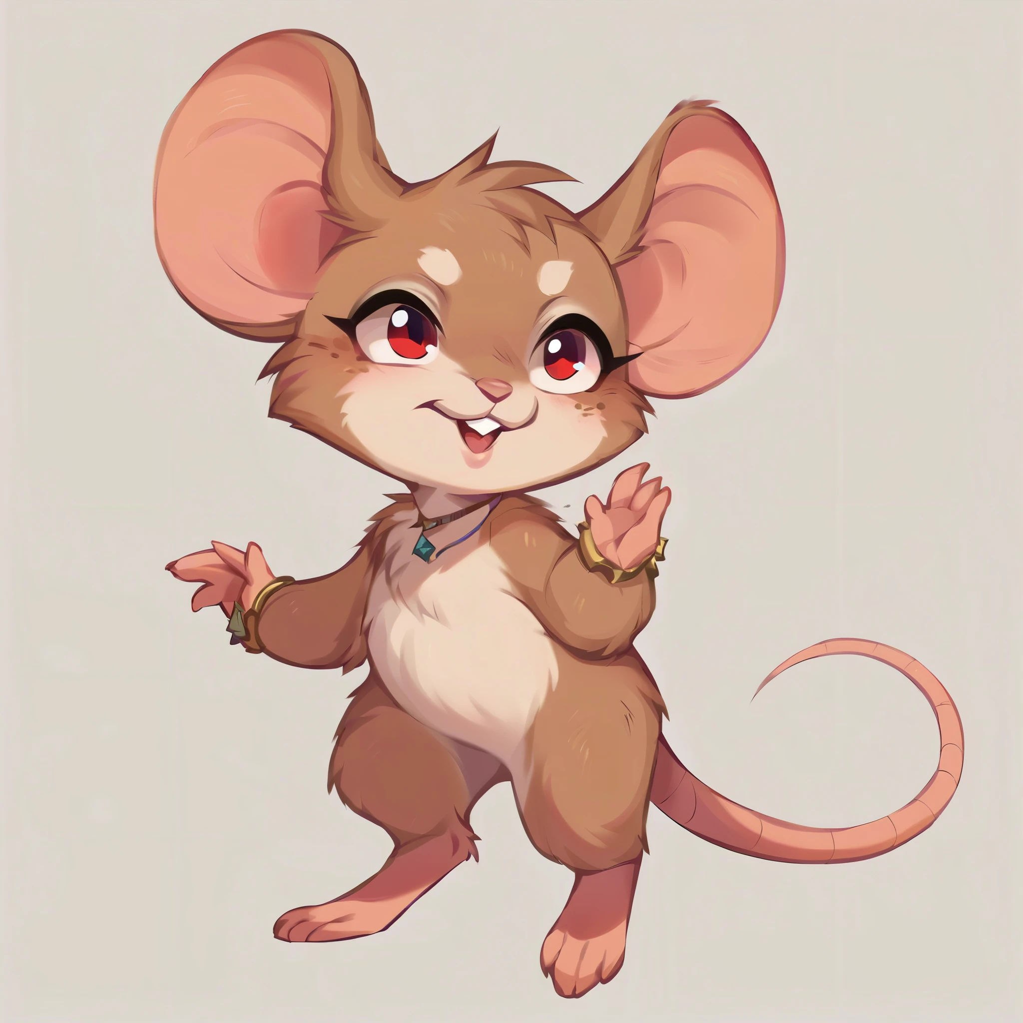 score_9, score_8_up, score_7_up, score_6_up, score_5_up, score_4_up, show accurate, full body, hungry body, simple background, (solo), (semi anthro), mouse, female mouse, standing, (light brown dull fur), red eyes,