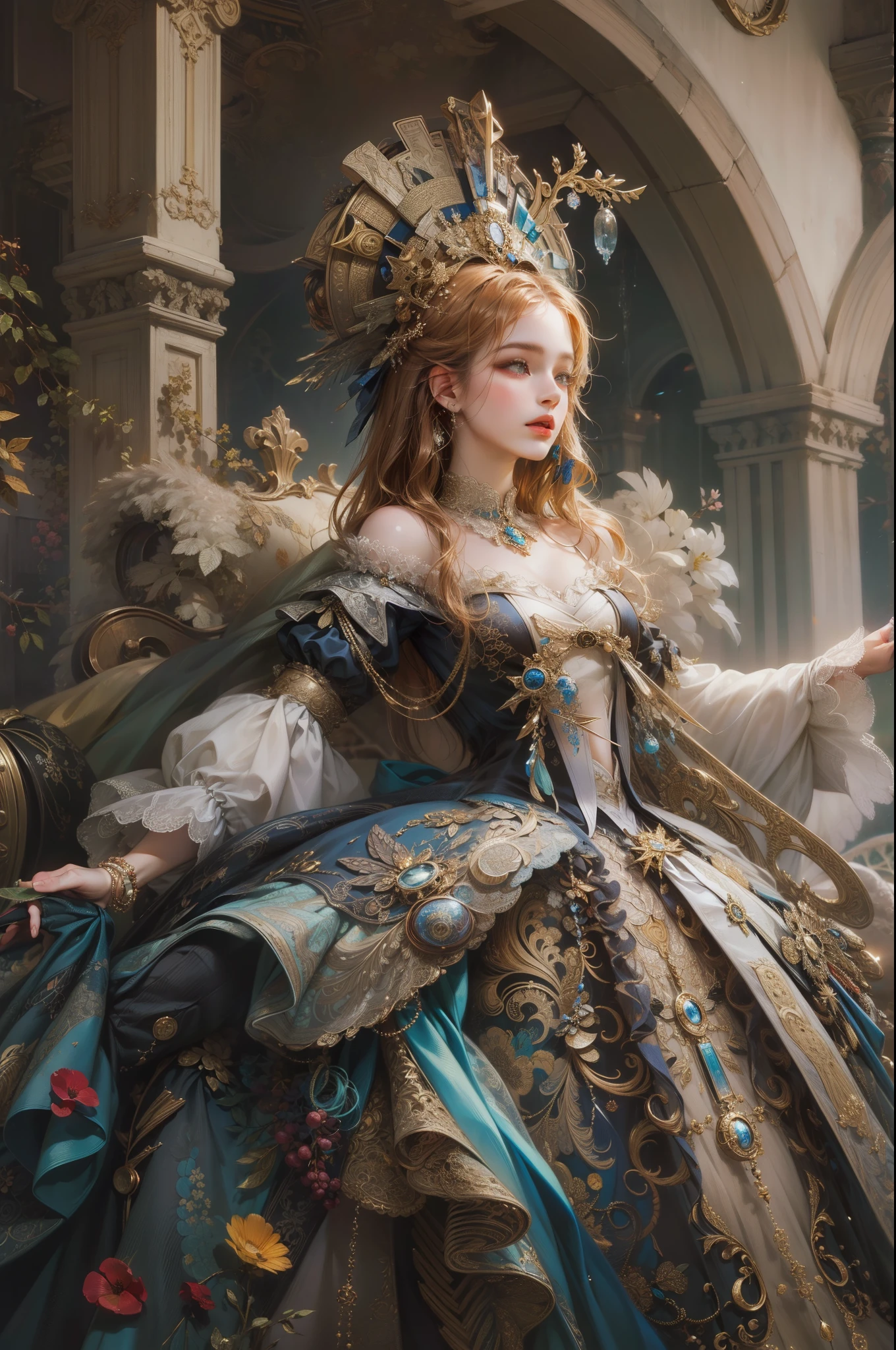 (masterpiece, top quality, best quality, official art, beautiful and aesthetic:1.2), extreme detailed faces, (fractal art:1.3), colorful, highest detailed, (perfect face), shiny skin, HDR, cantarella, extremely detailed dress