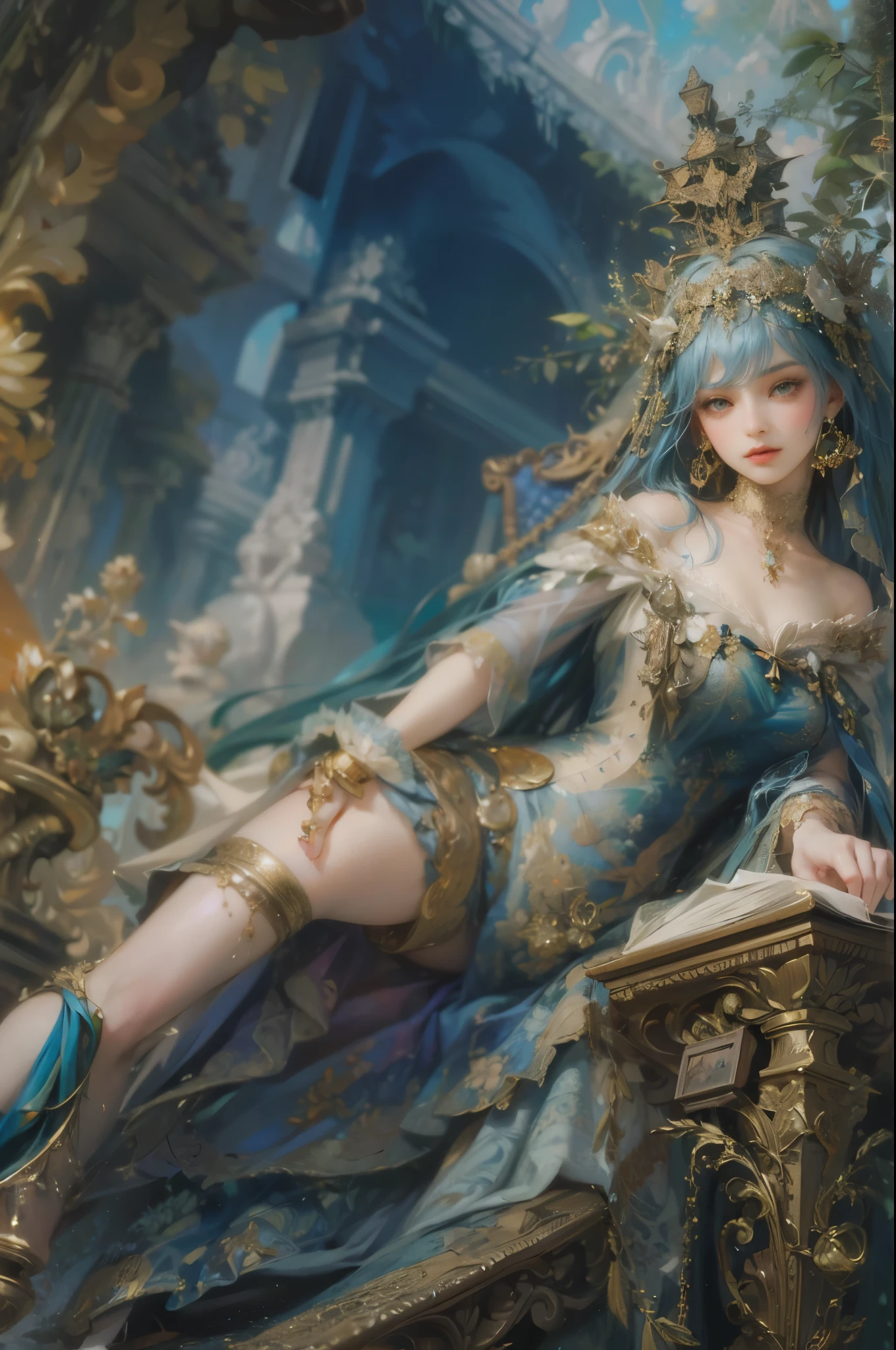 (masterpiece, top quality, best quality, official art, beautiful and aesthetic:1.2), extreme detailed faces, (fractal art:1.3), colorful, highest detailed, (perfect face), shiny skin, HDR, cantarella, extremely detailed dress, detailed background 