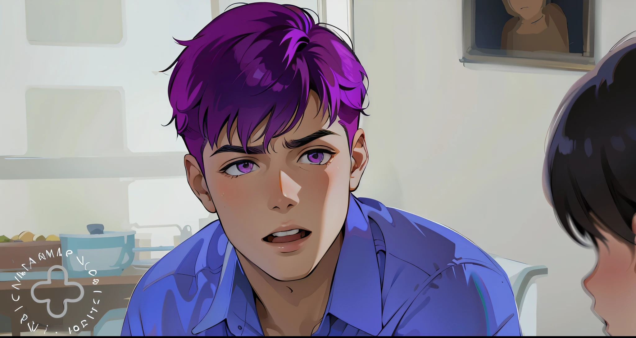 They are screaming, there are two cute 16 year old boys., esta ofendido lastrimado su pareja le esta diciendo que no lo quiere