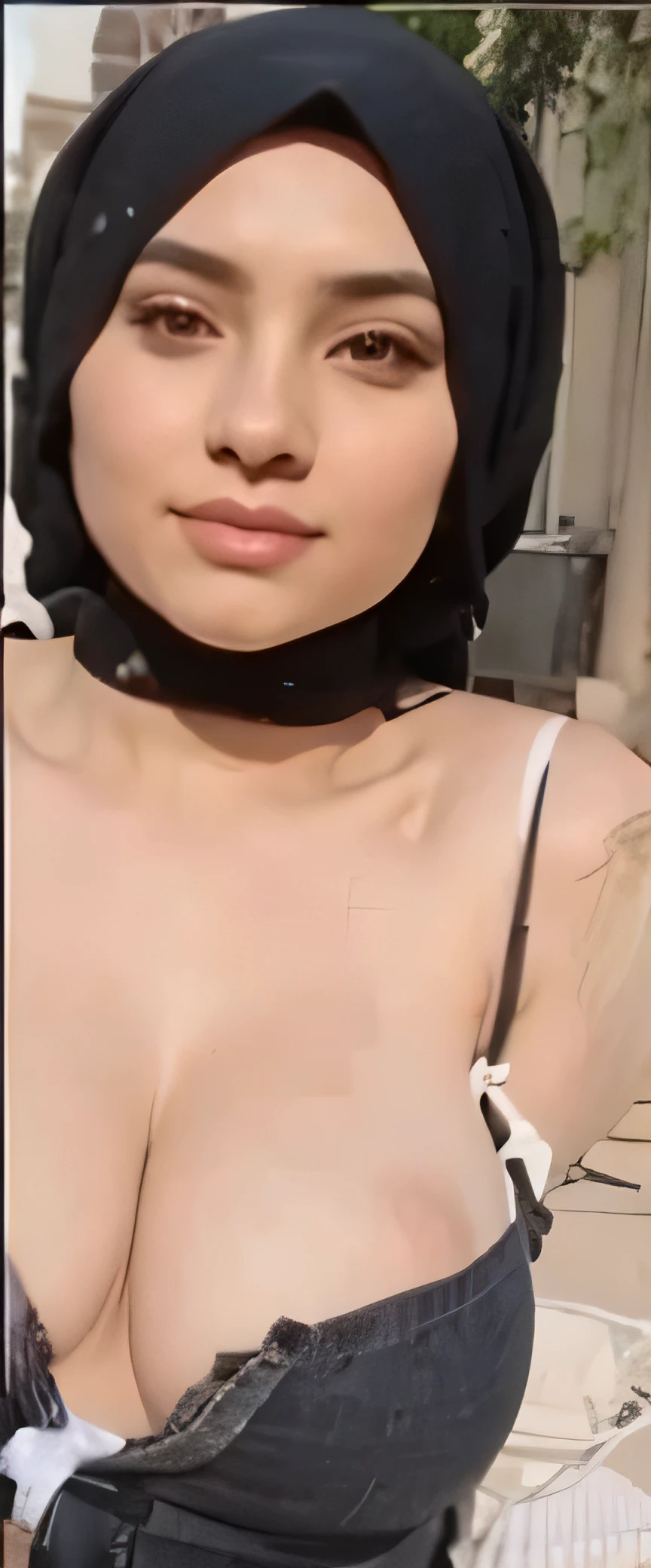 hijabi girl, medium breast